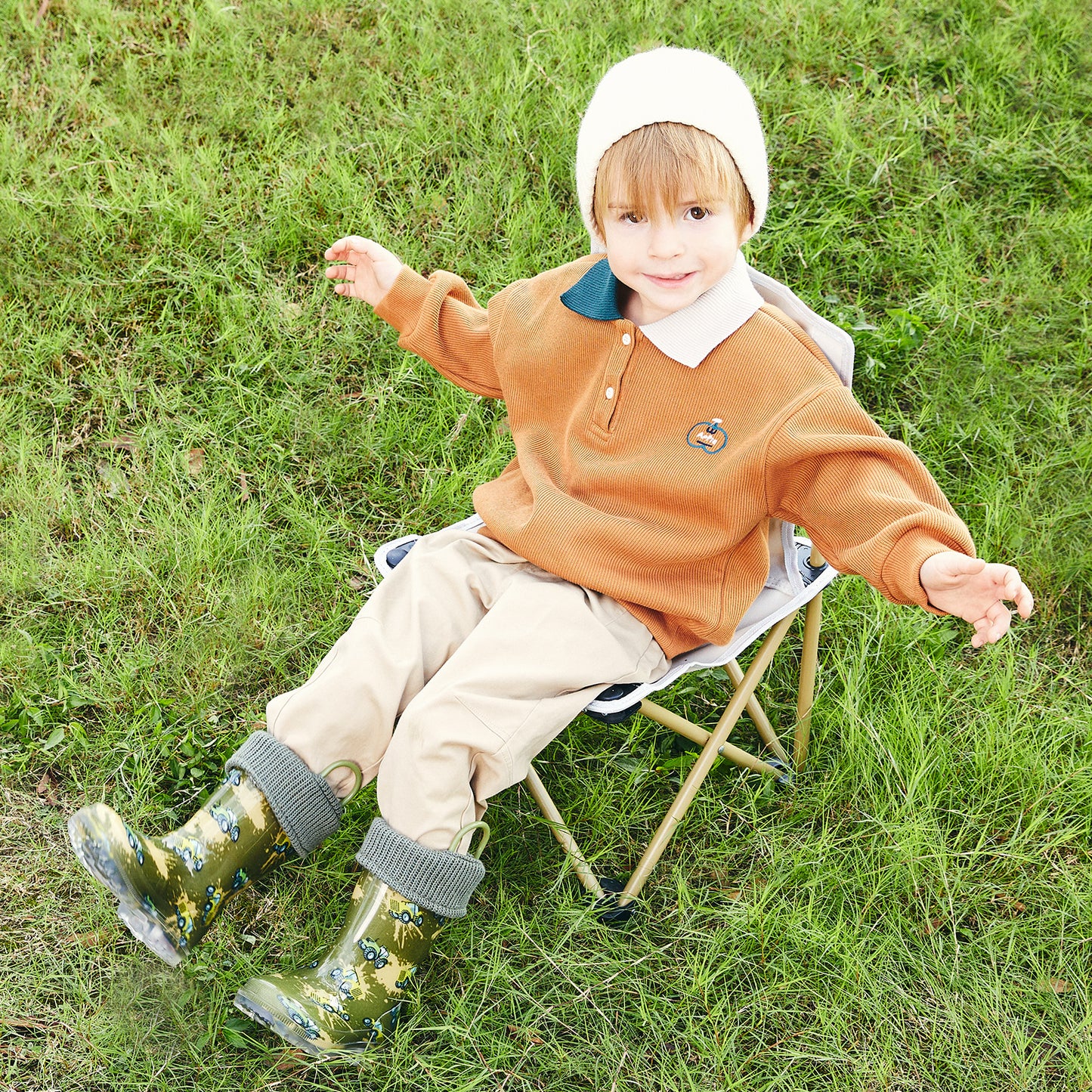 kid toddler warm rain boots tractor