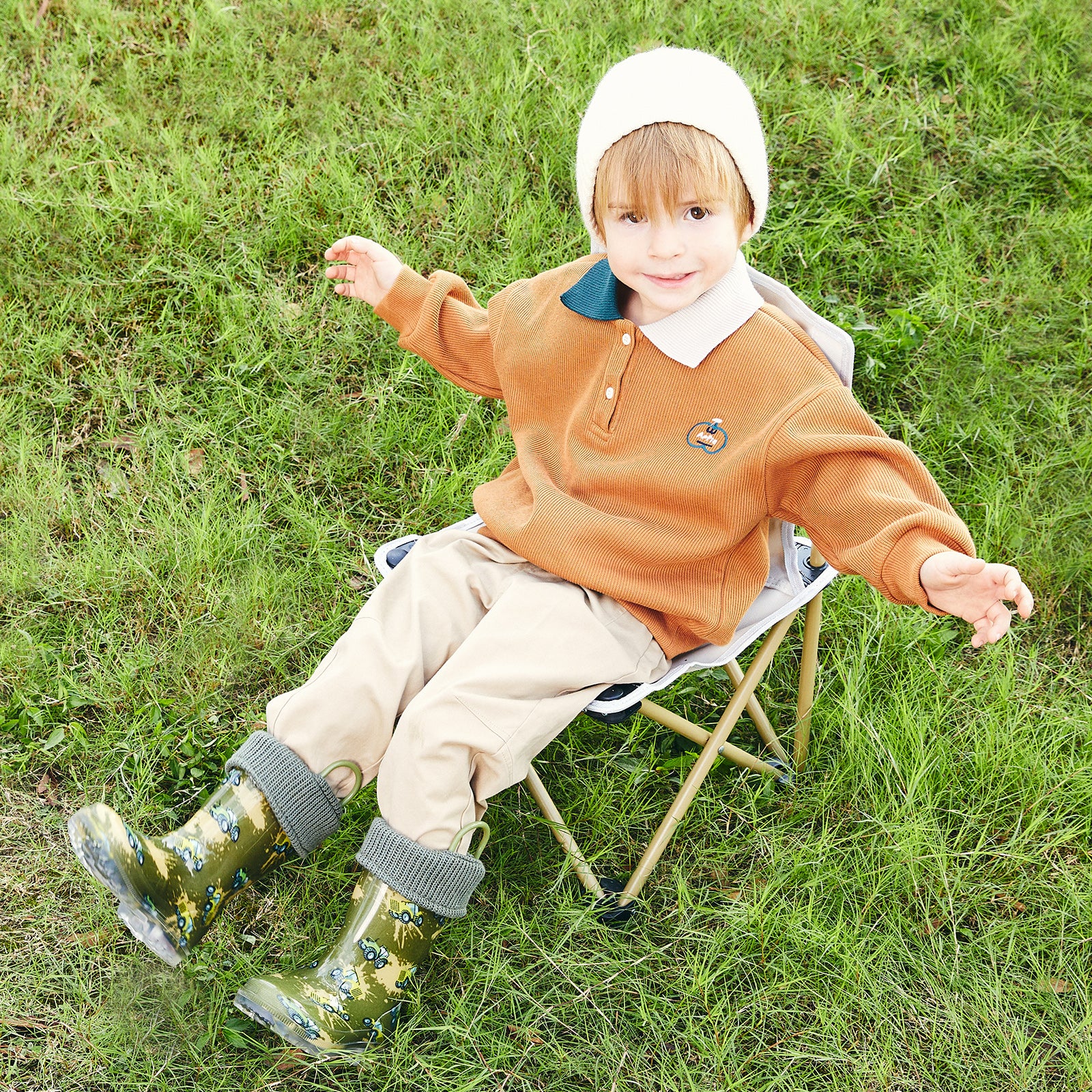 Kid Toddler Warm Rain Boots Tractor