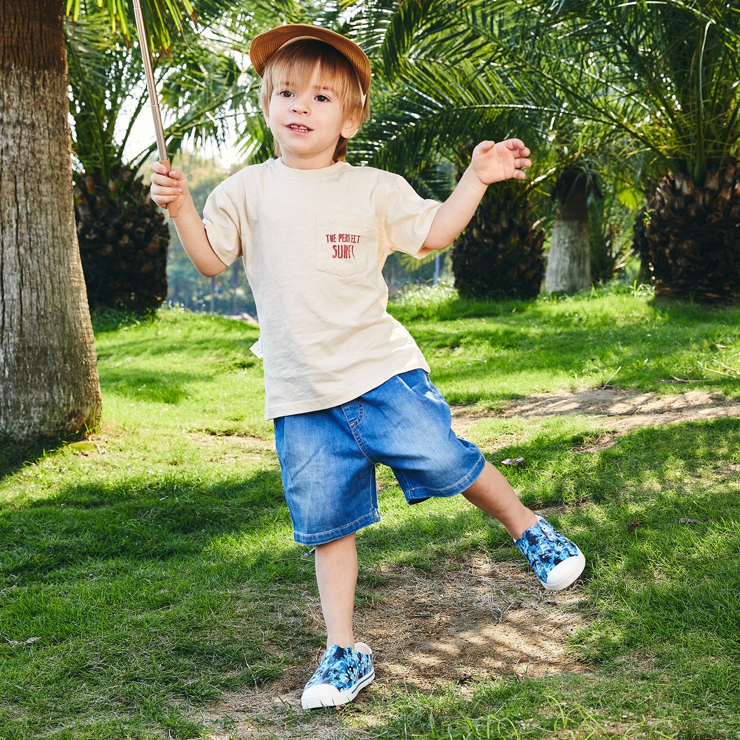 lightweight summer blue navy dinosaur sandals for kids
