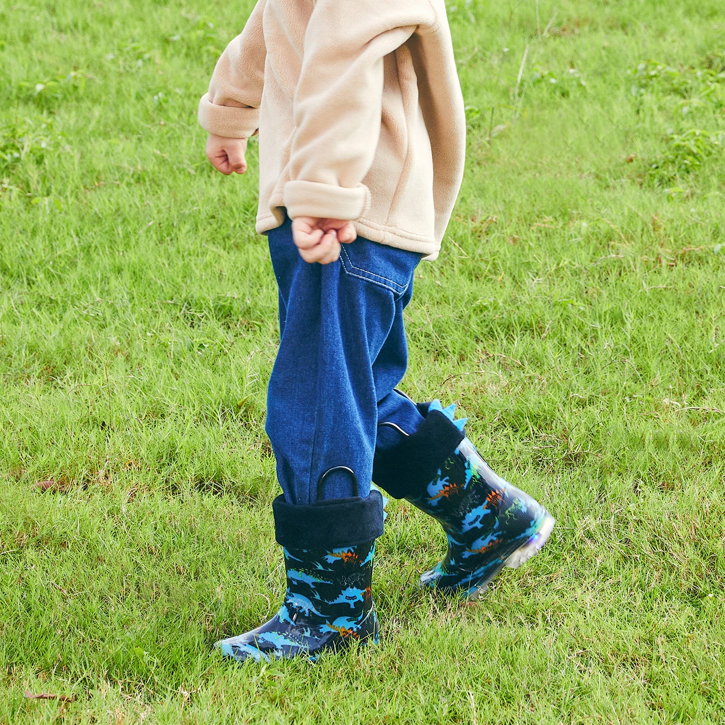 flower dinosaur winter boots