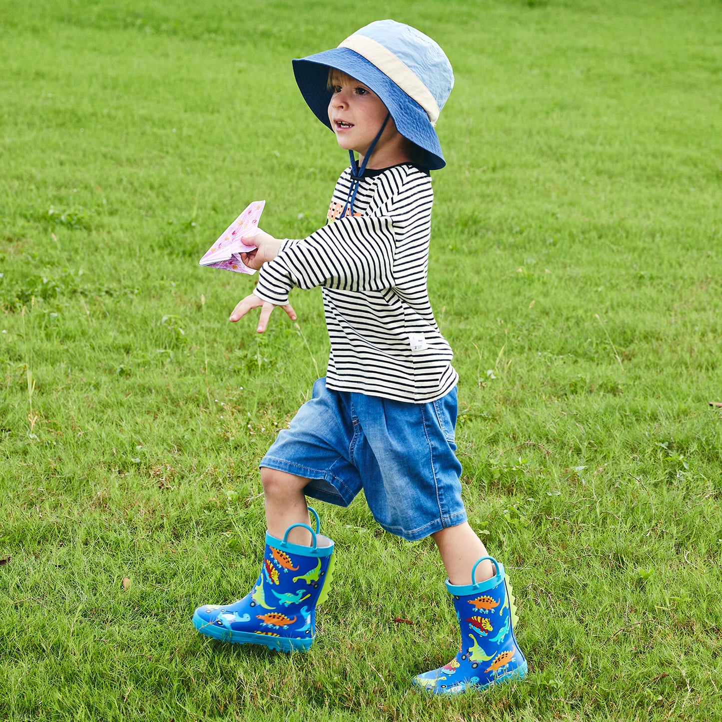 toddler kids boys dinosaur outdoor sports rubber rain boots