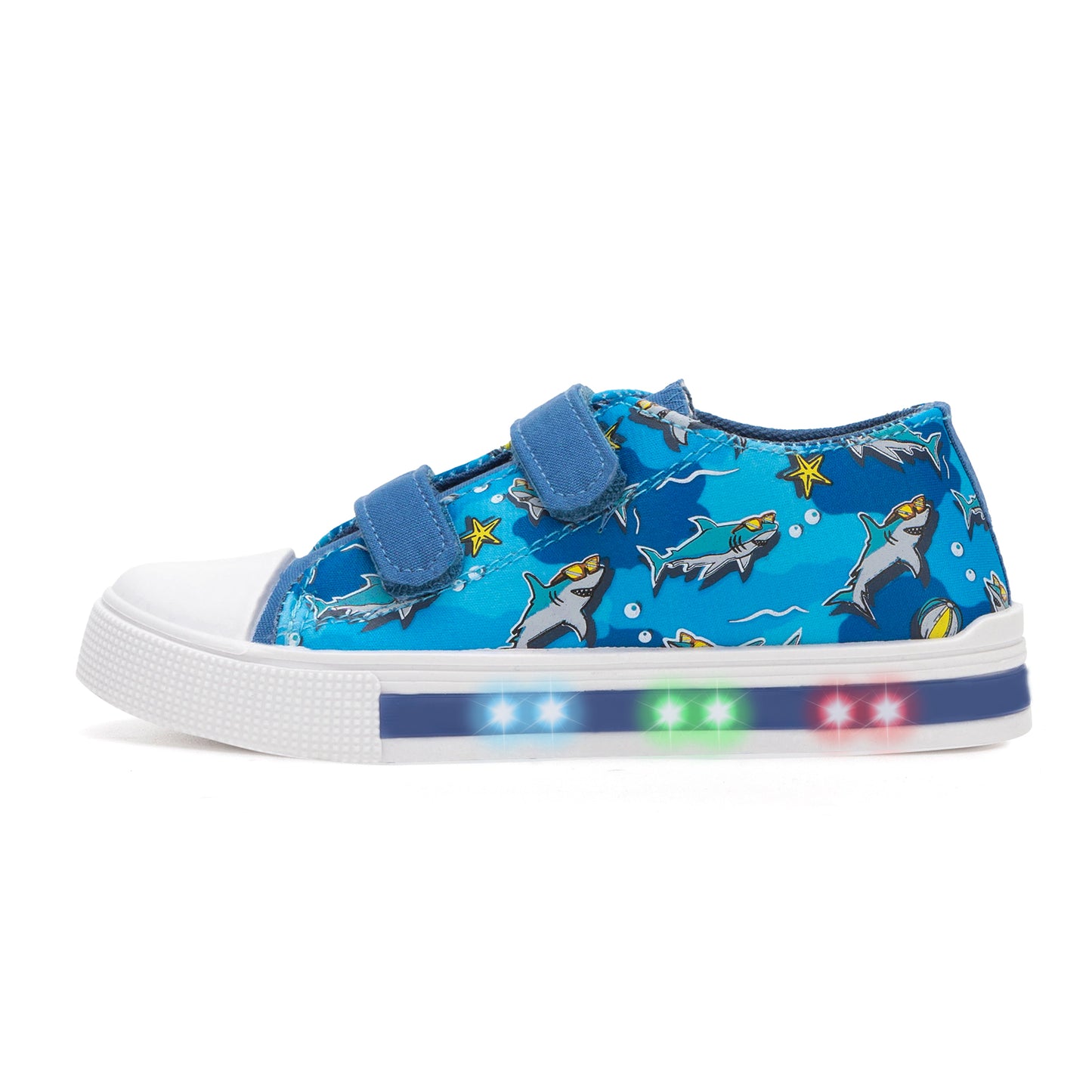 boys light up dual straps kids sneakers