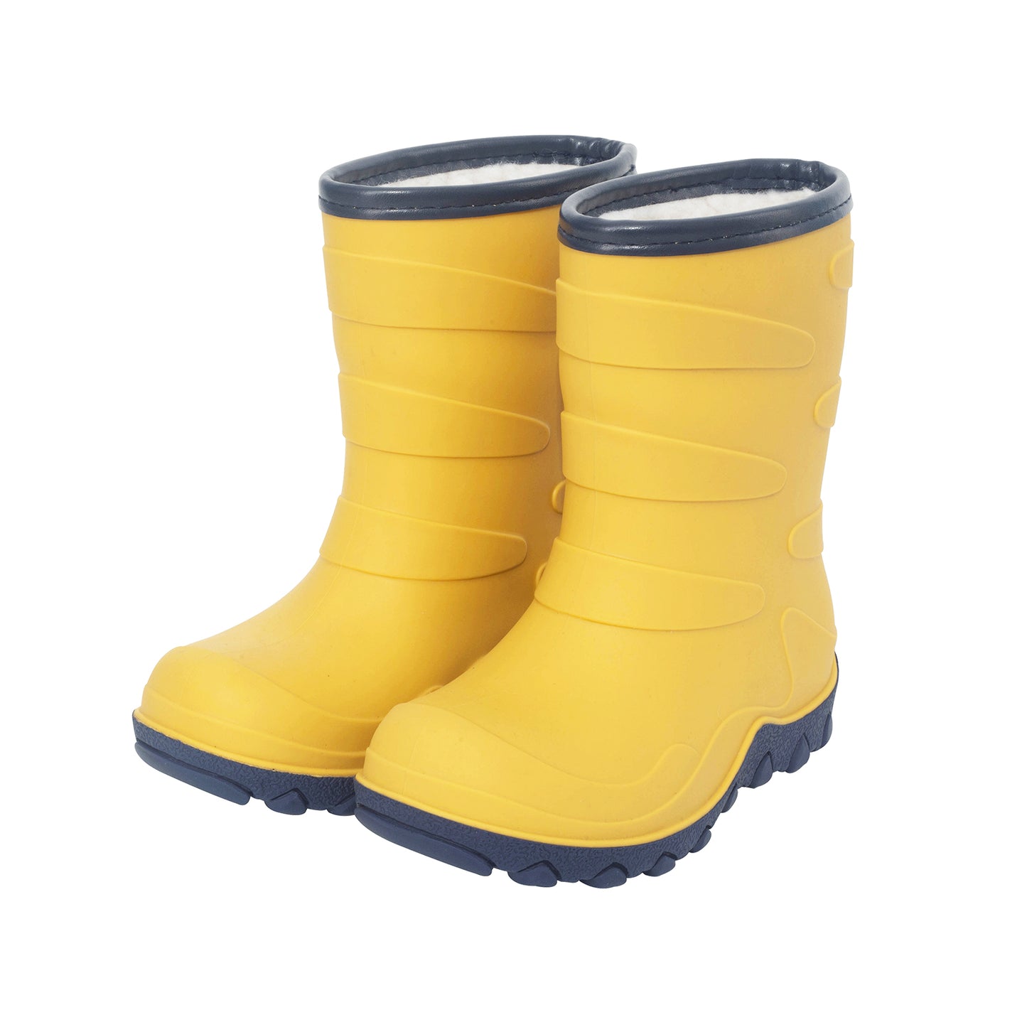 yellow insulated winter rain boots