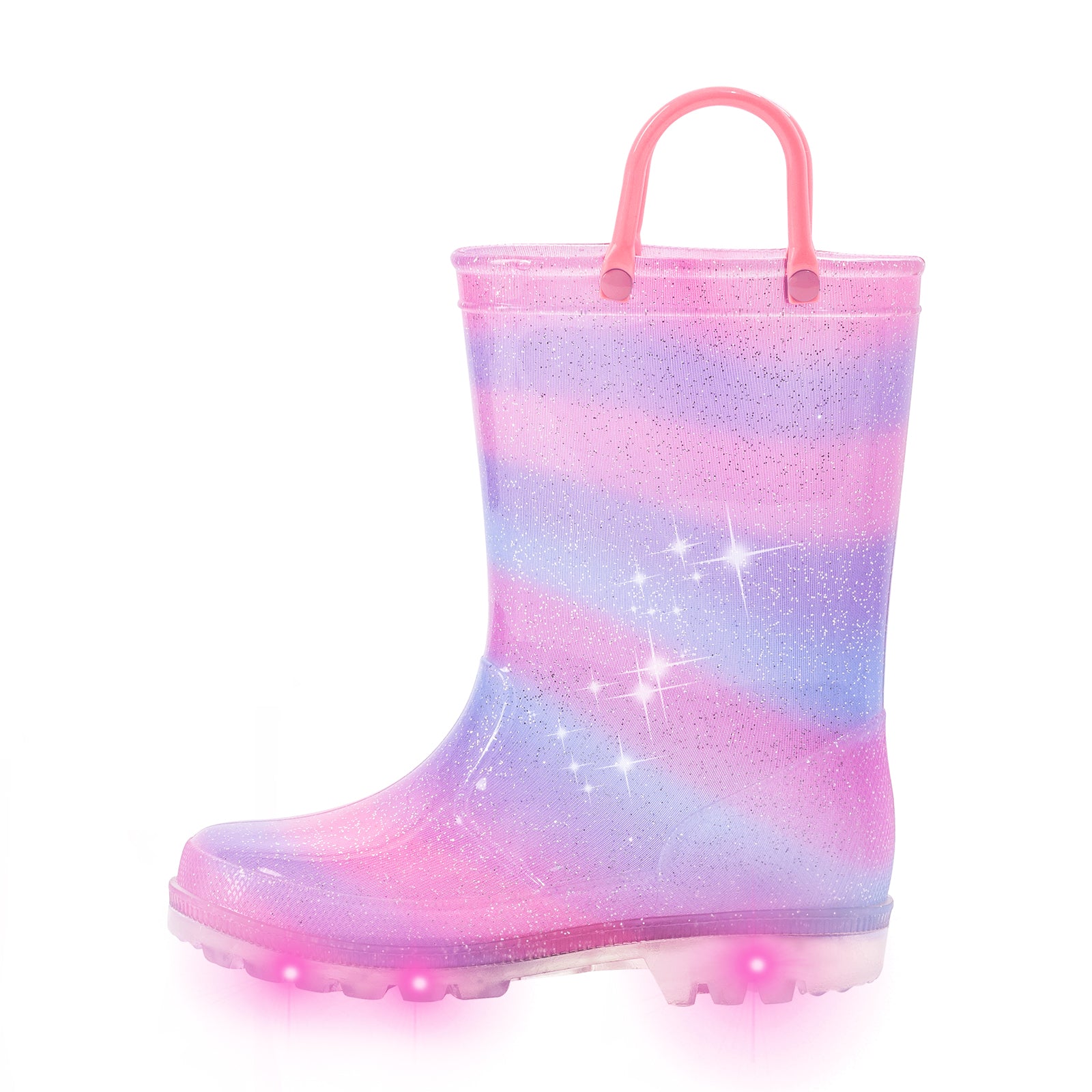 Light Up Kids Rain Boots with Handles | FUNCOO