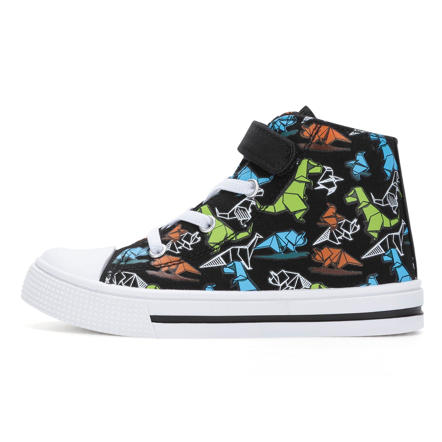 interstellar tyrannosaurus boys high top canvas shoes