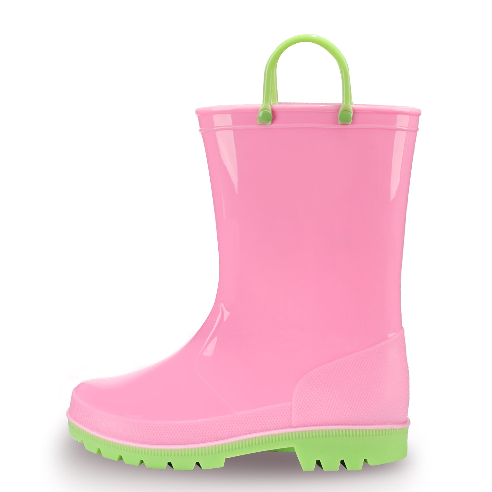 Toddler Kids Contrast Pink and yellow contrast Rain Boots