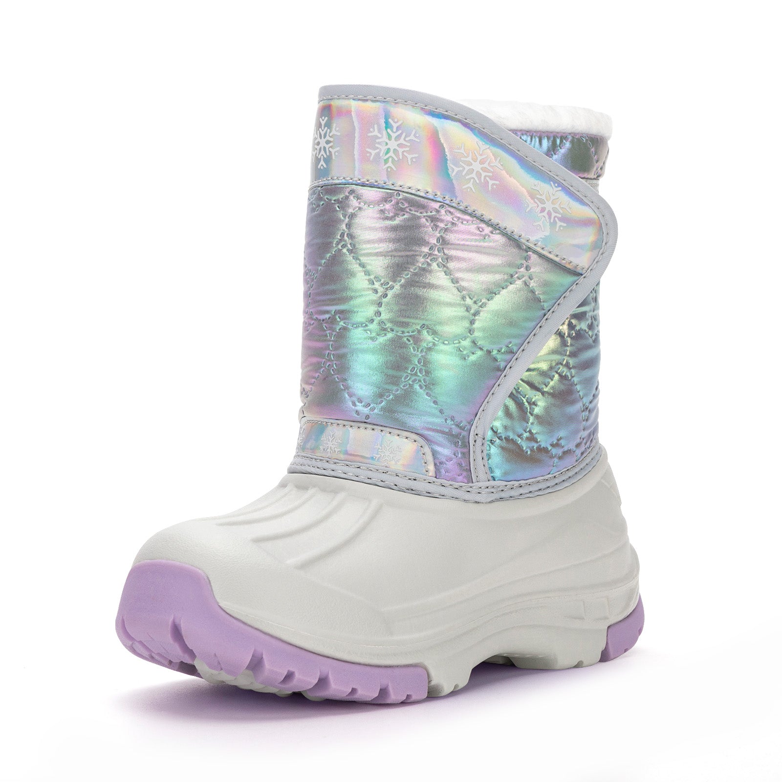 Toddler Girl Gray Winter Snow Boots - FUNCOO