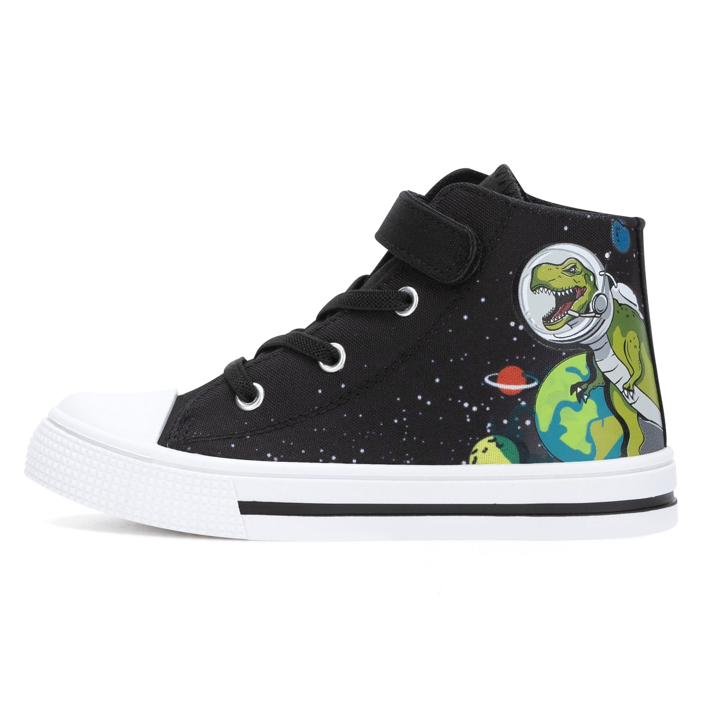 interstellar tyrannosaurus children's high top sneakers