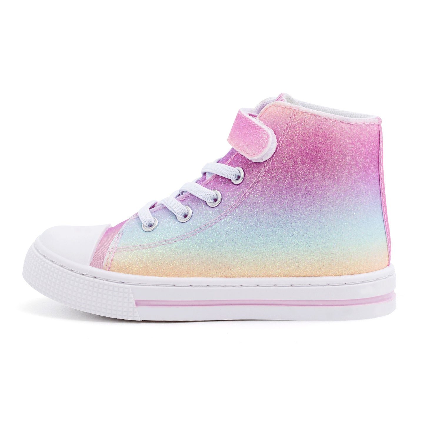 pink gradient high top sneakers for girls