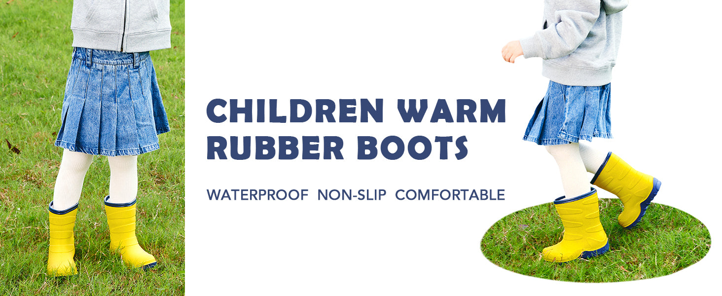 Winter Kids Rain Boots