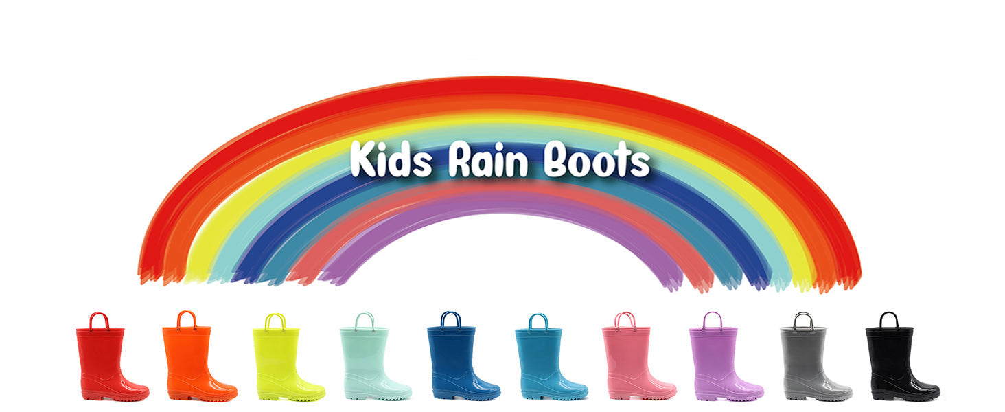 Toddler Kids Solid  Rain Boots