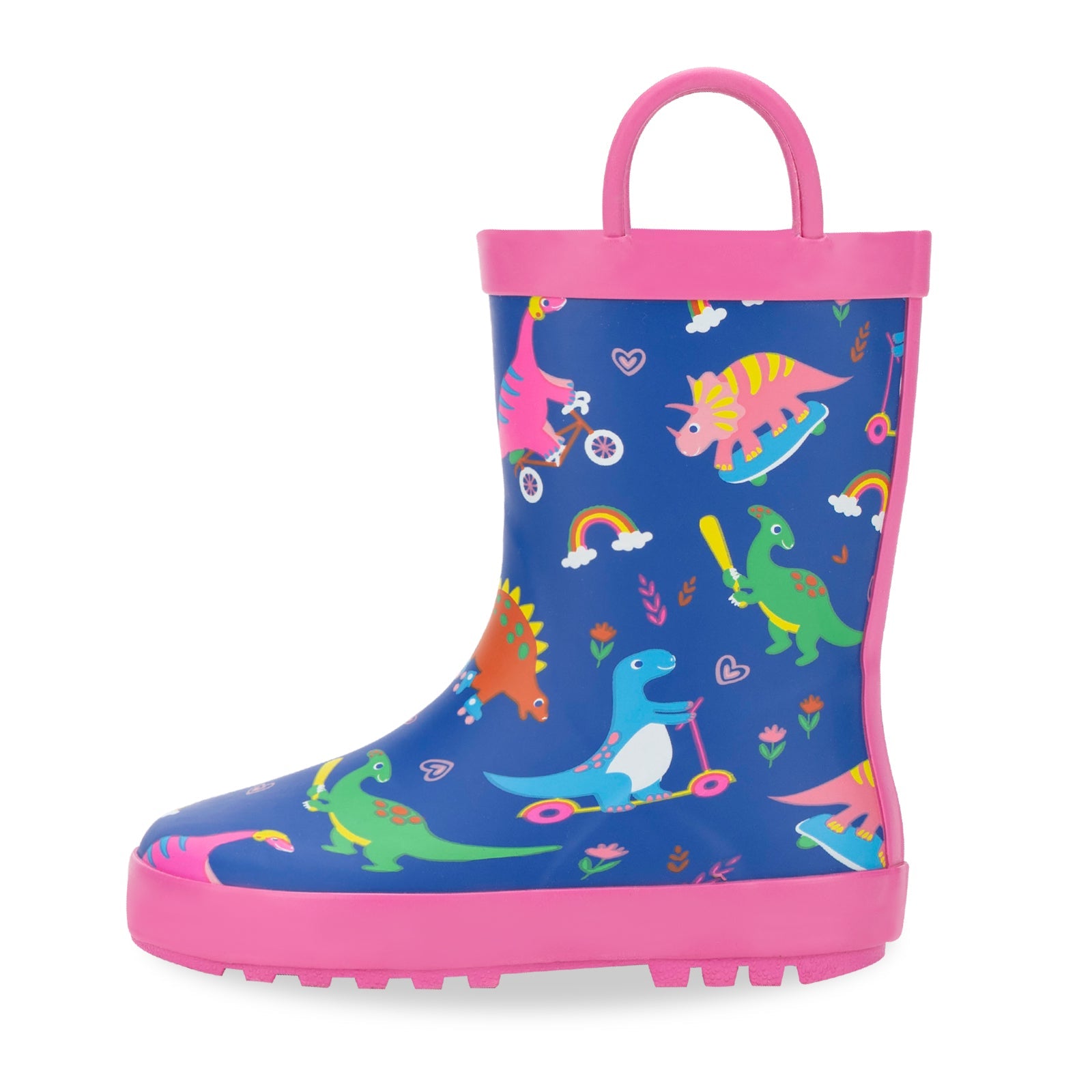 Toddler Kids  Girl Dinosaur Outdoor Sports Rubber Rain Boots