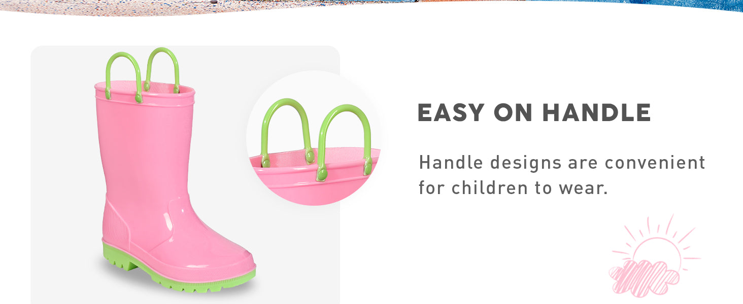 Toddler Kids Contrast Rain Boots