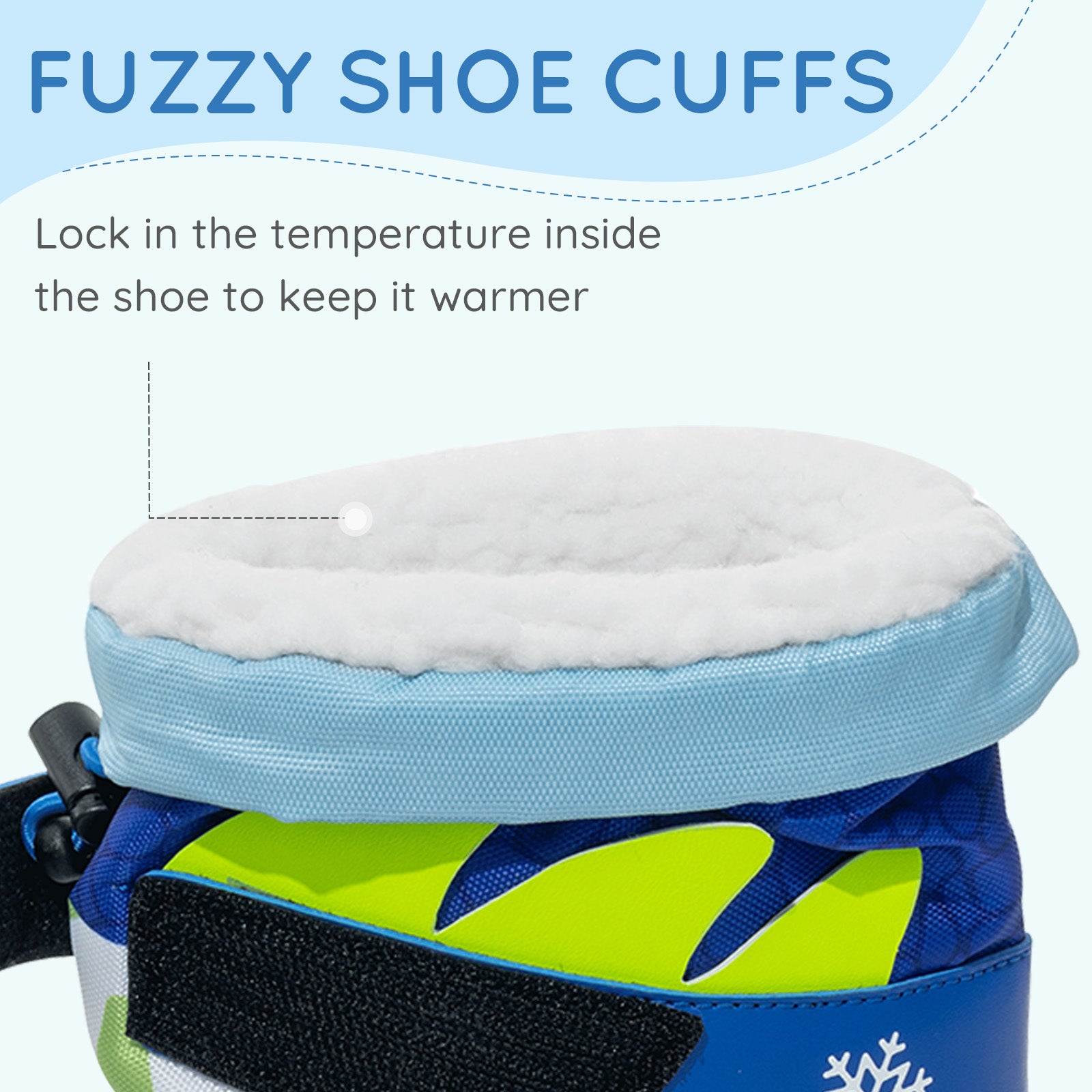 Toddler Boy Shark Winter Snow Boots - FUNCOO