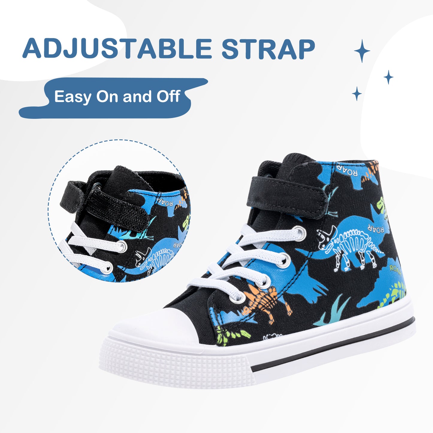 fower dinosaur high top sneakers