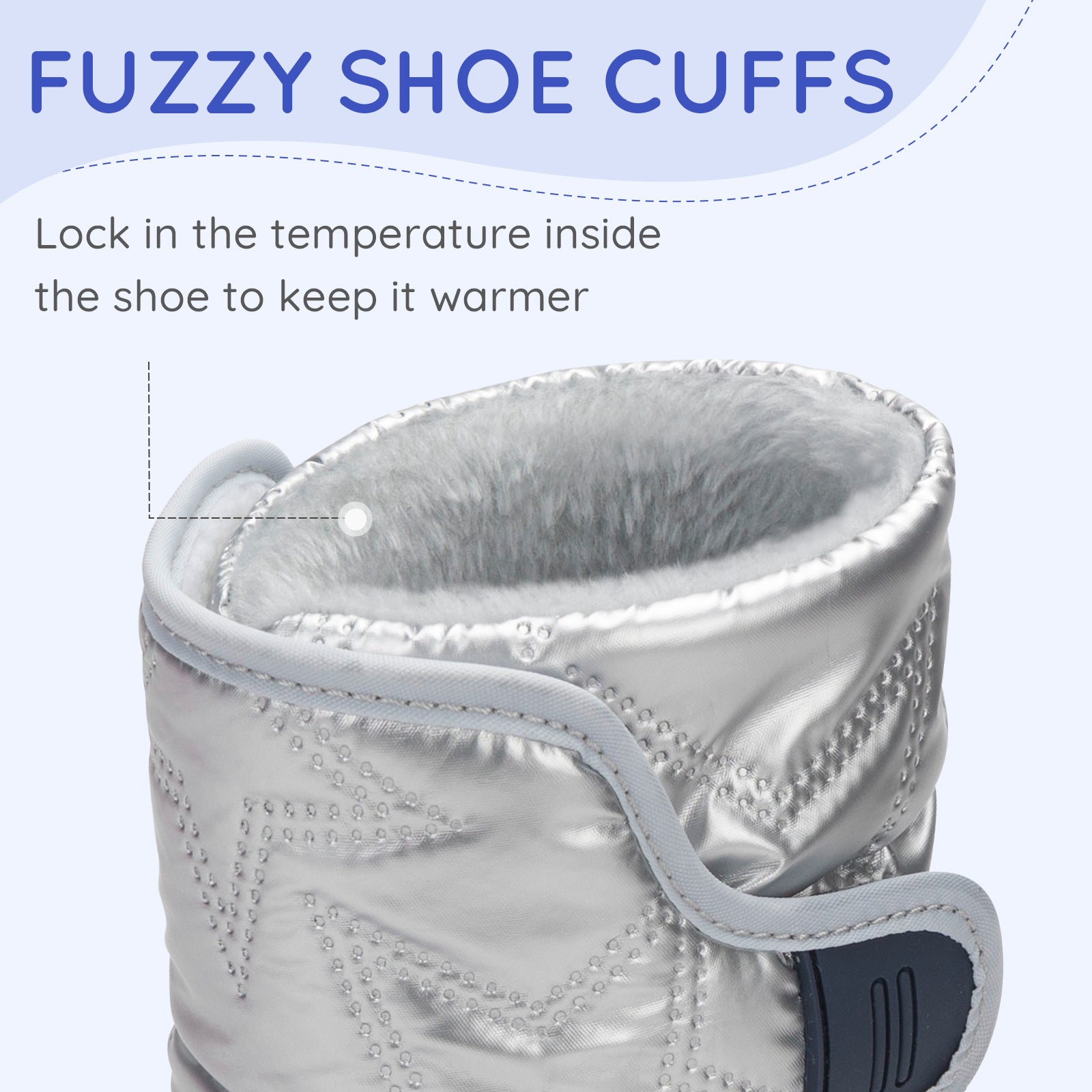 Toddler Boy Navy Winter Snow Boots - FUNCOO