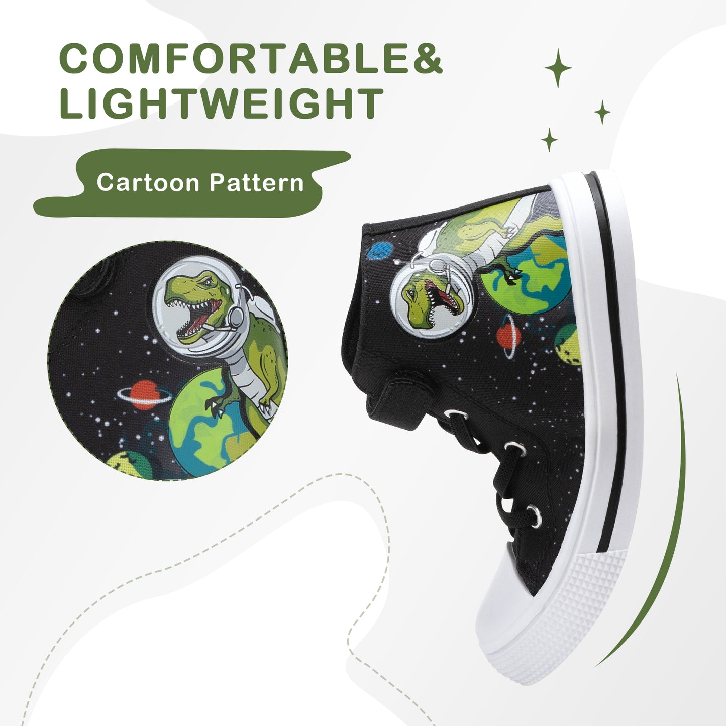 interstellar tyrannosaurus top up sneakers