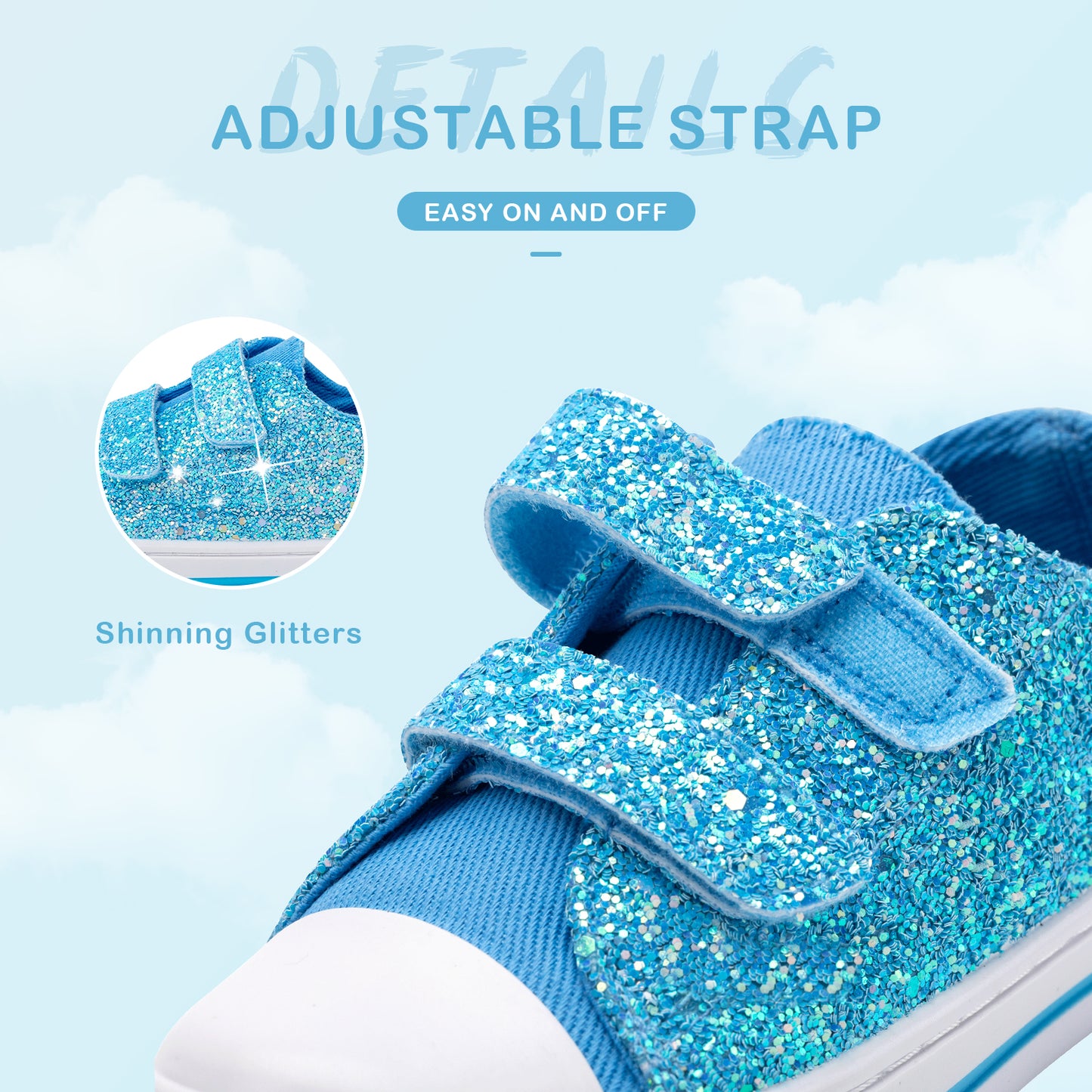 blue greet dual straps sneakers