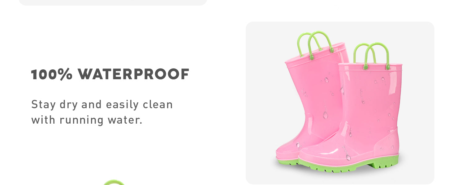 Toddler Kids Contrast Rain Boots