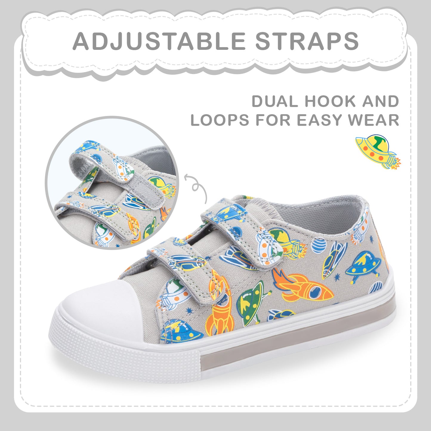 boys girls sneakers gray rocket ufo light up canvas shoes