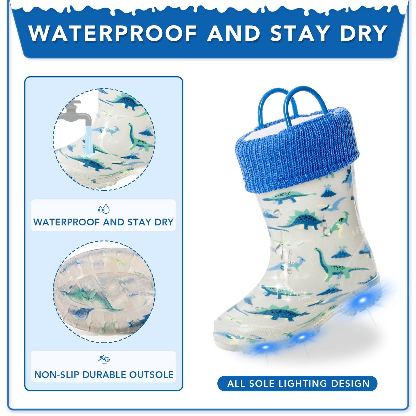 gray dinosaur winter boots