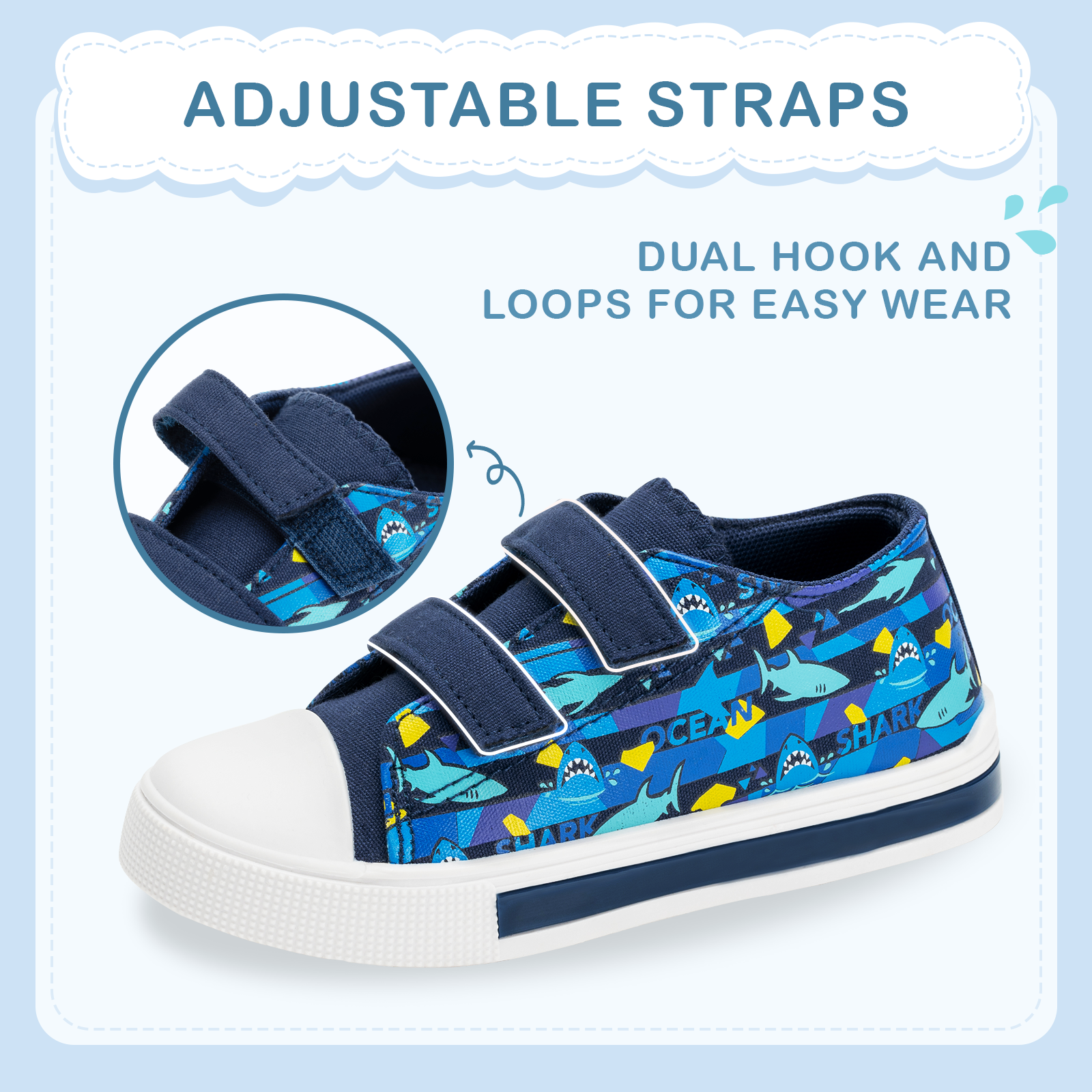 Light Up Sneakers Shoes with Hook and Loops