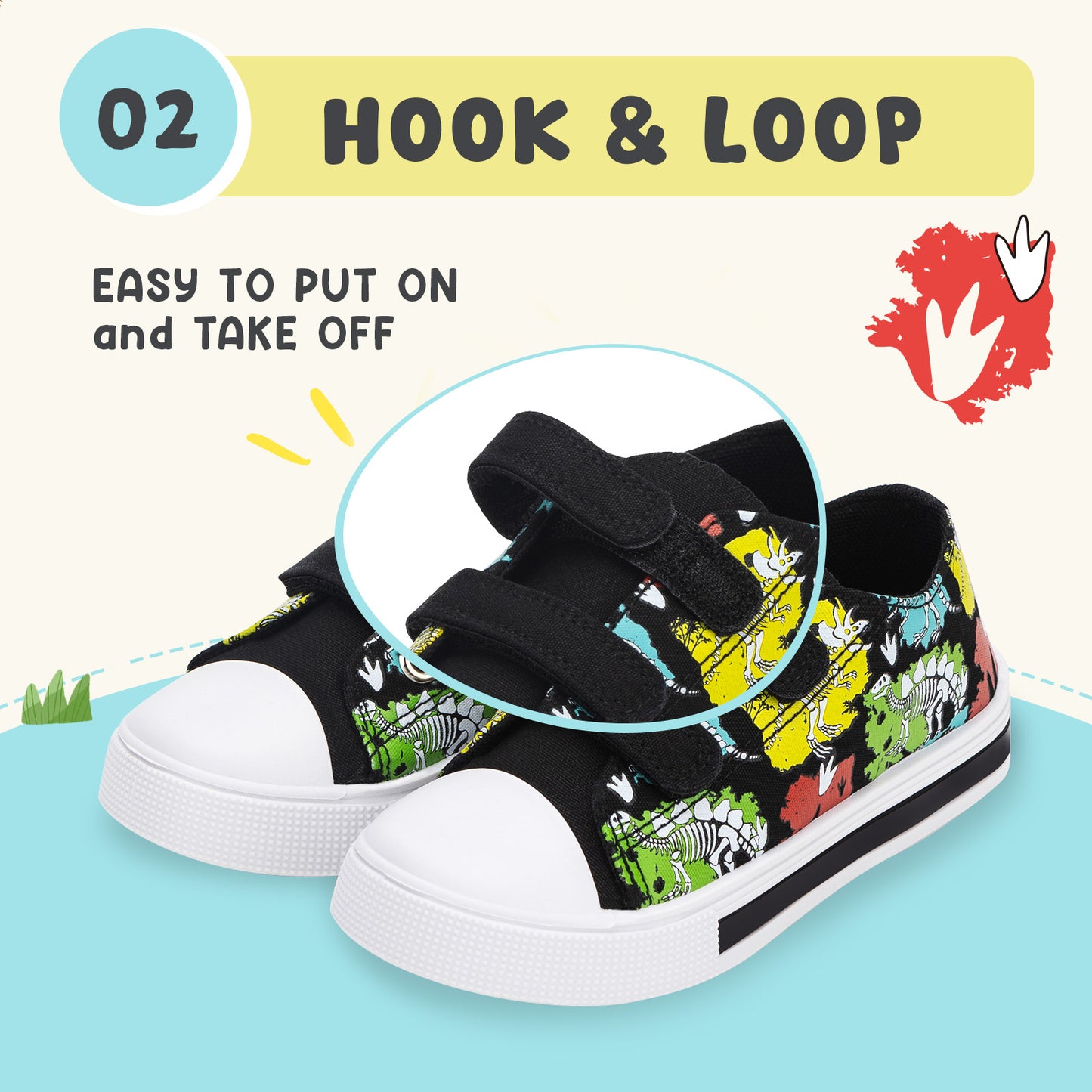 boys girls sneakers black undead dinosaur light up canvas shoes