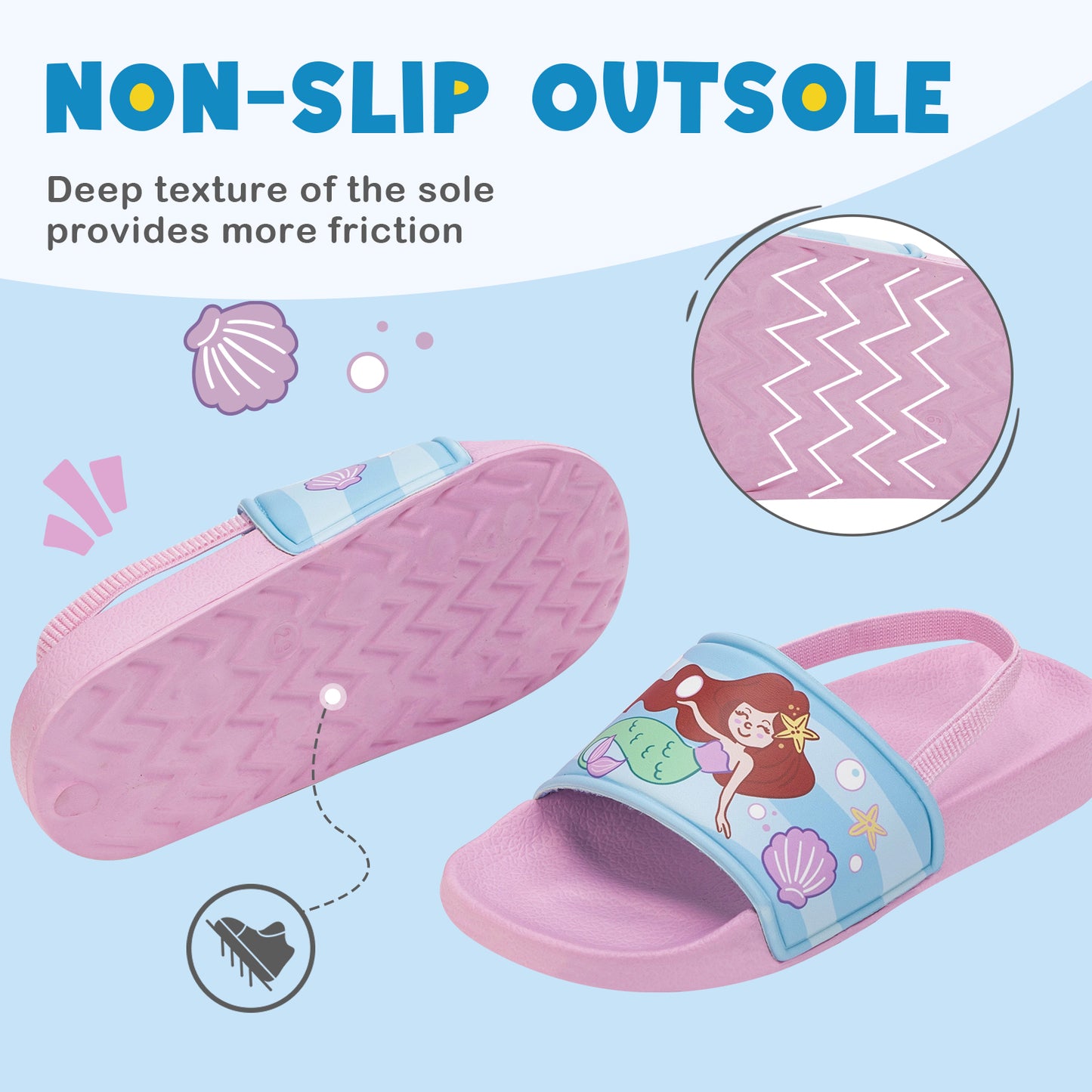 toddler mermaid slide sandals