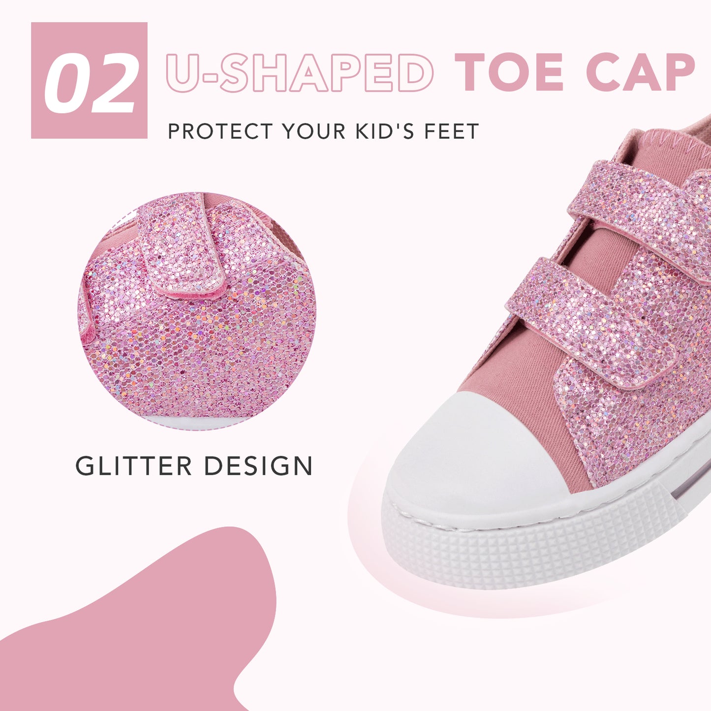 boys girls sneakers pink sparkle canvas shoes