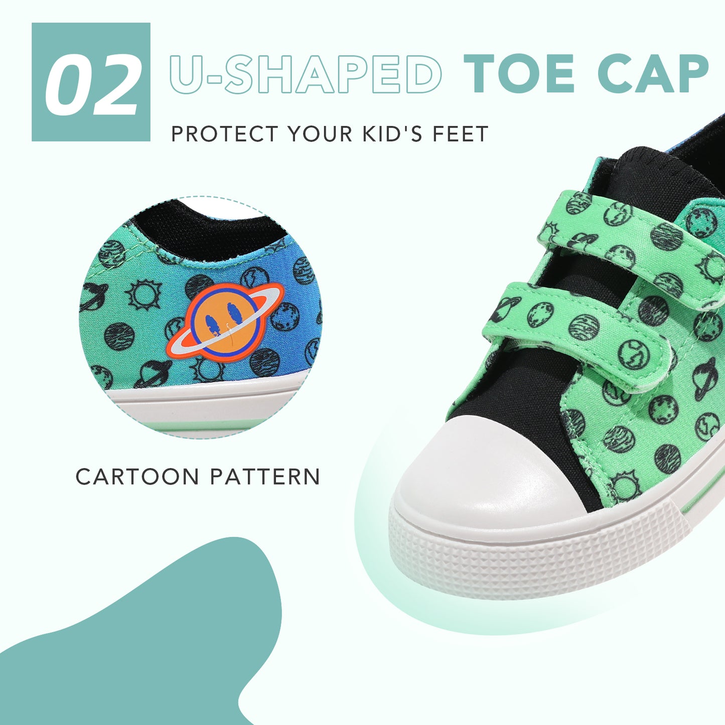 boys girls sneakers gradient planet canvas shoes