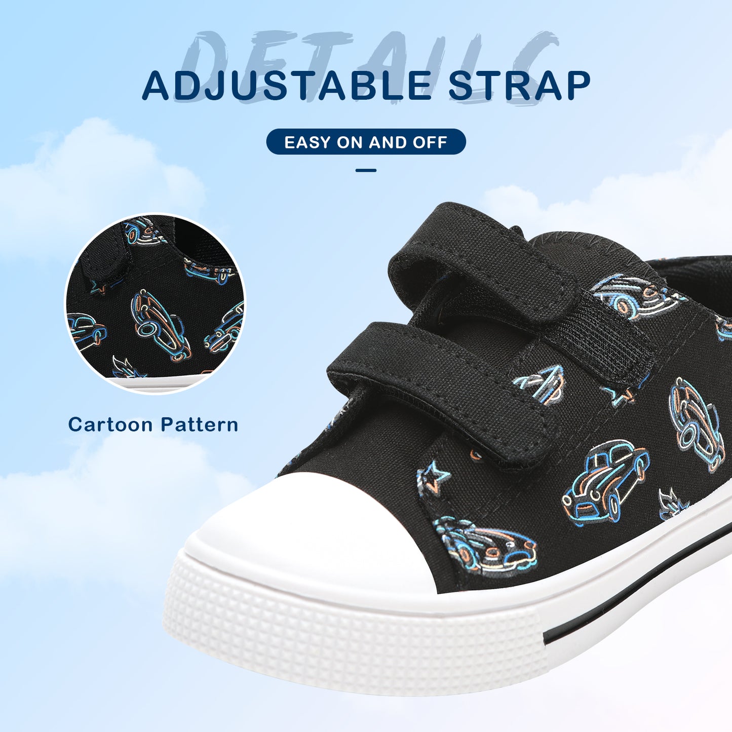 line car dual straps sneakers