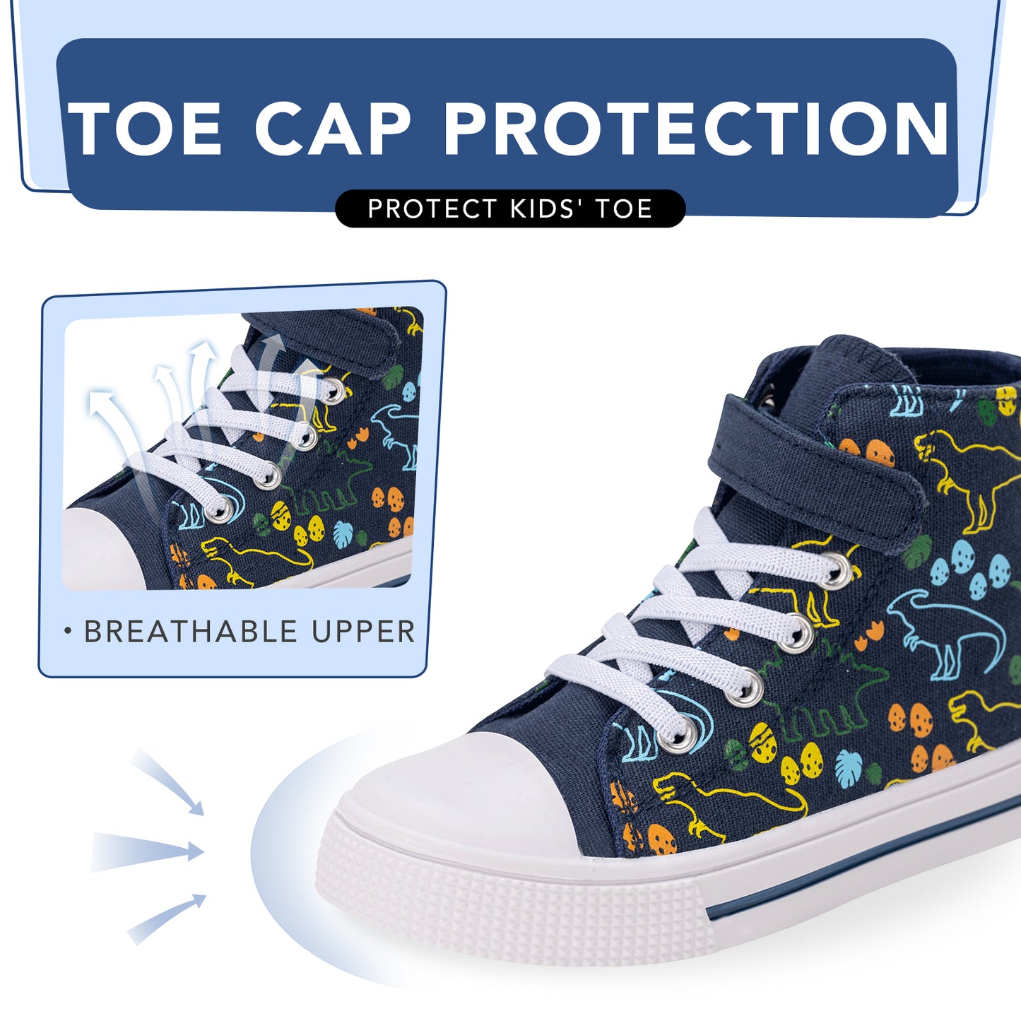 high top unisex-child casual shoes dinosaur eggs