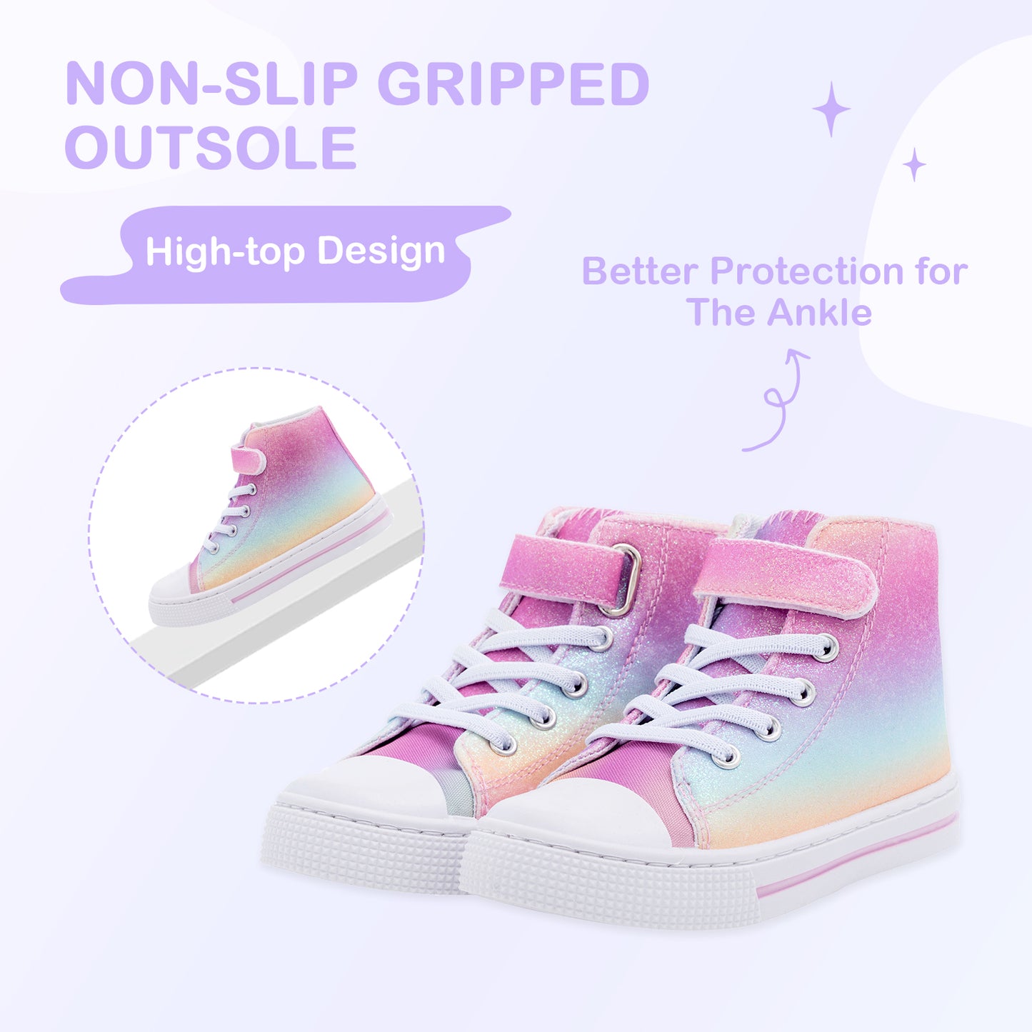 pink gradient top up sneakers