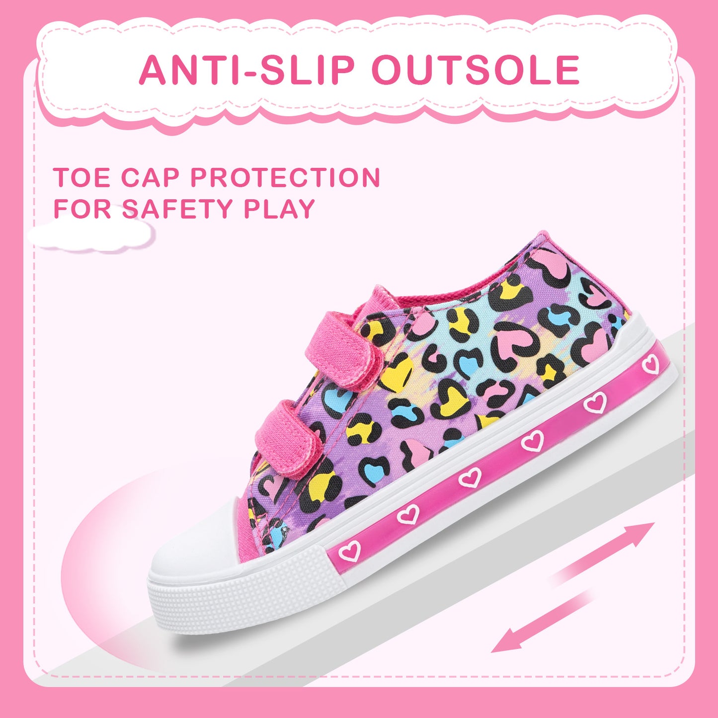 boys girls sneakers pink leopard print light up canvas shoes