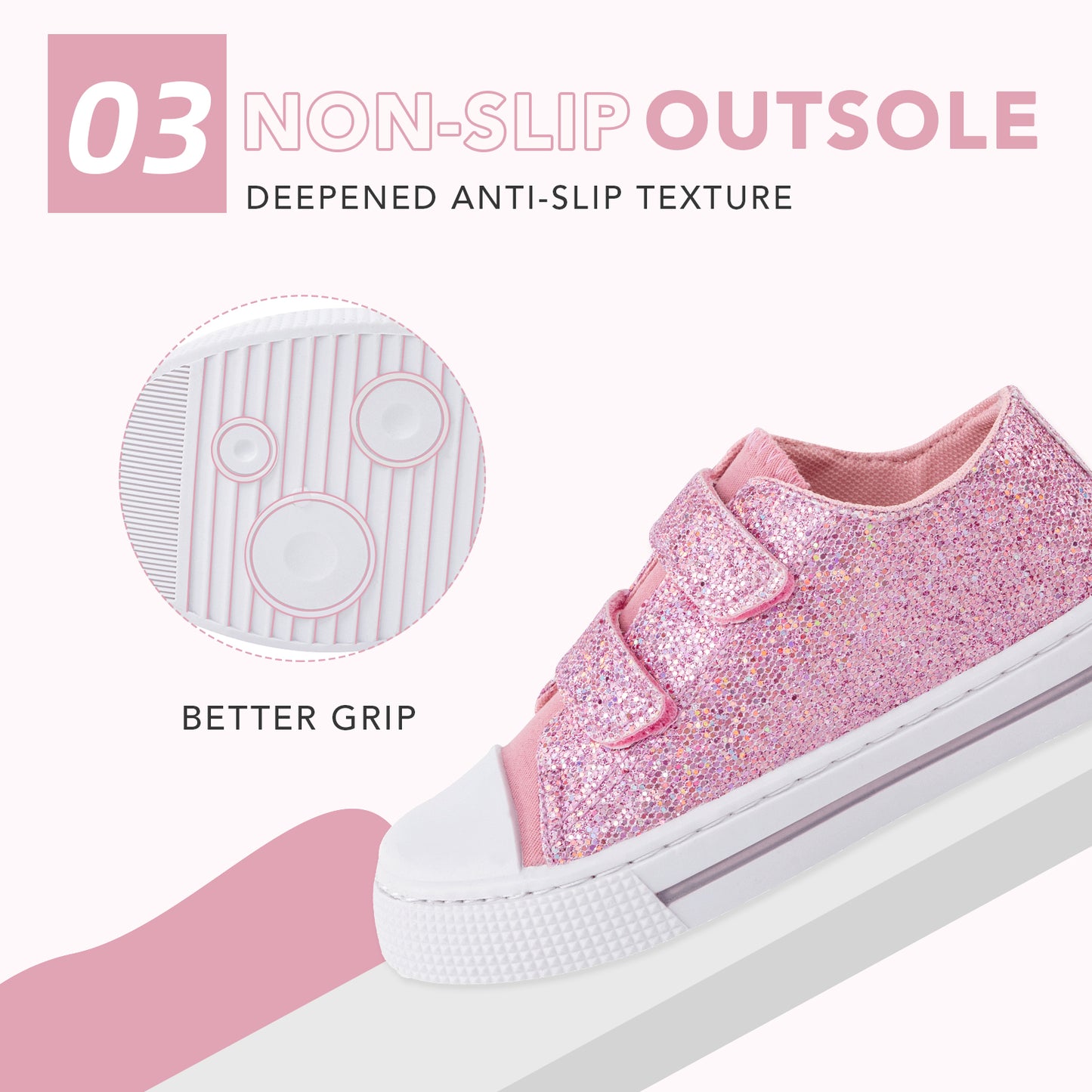 boys girls sneakers pink sparkle canvas shoes