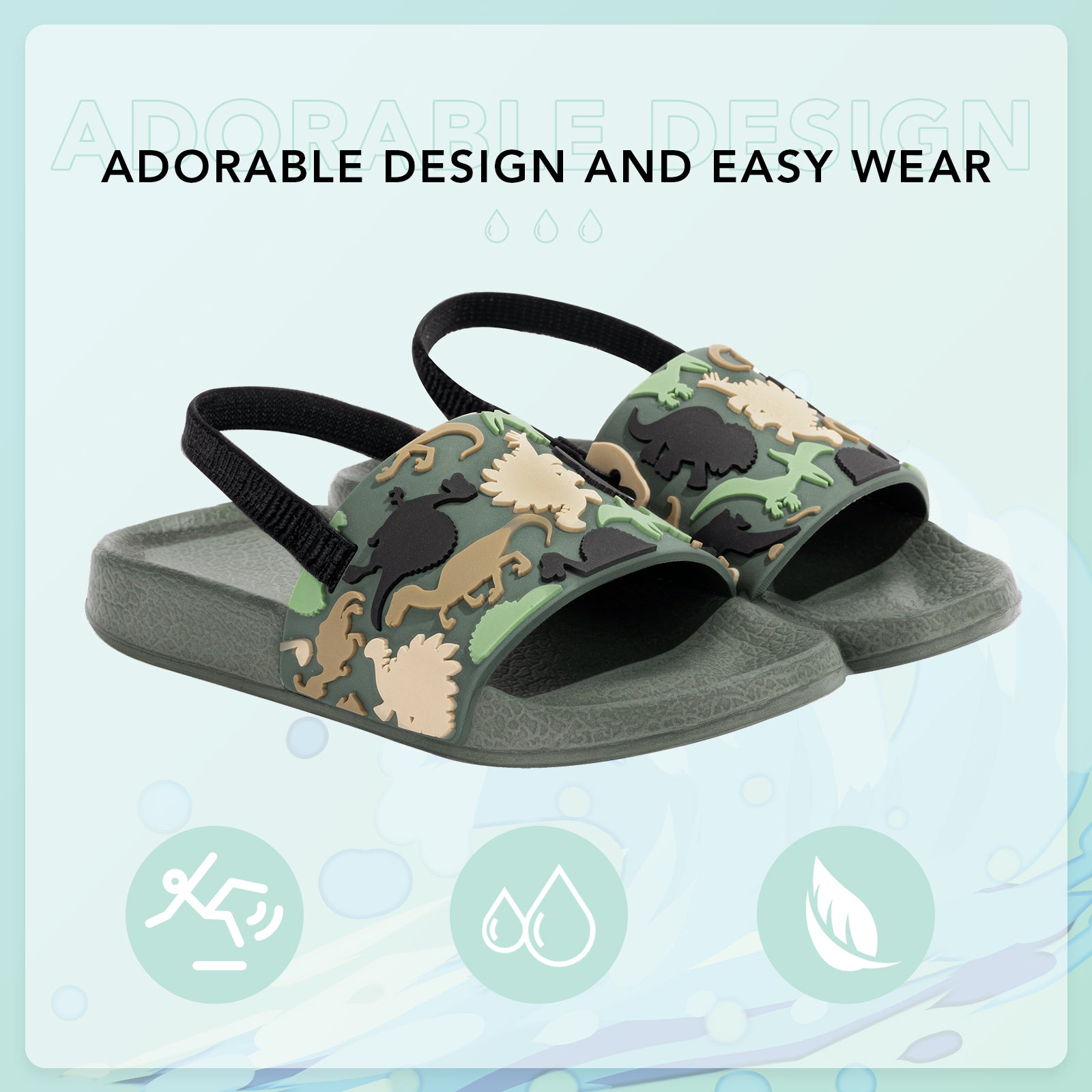 Toddler Slide Sandals pink Boys Girls Water Shoes Beach Sandals