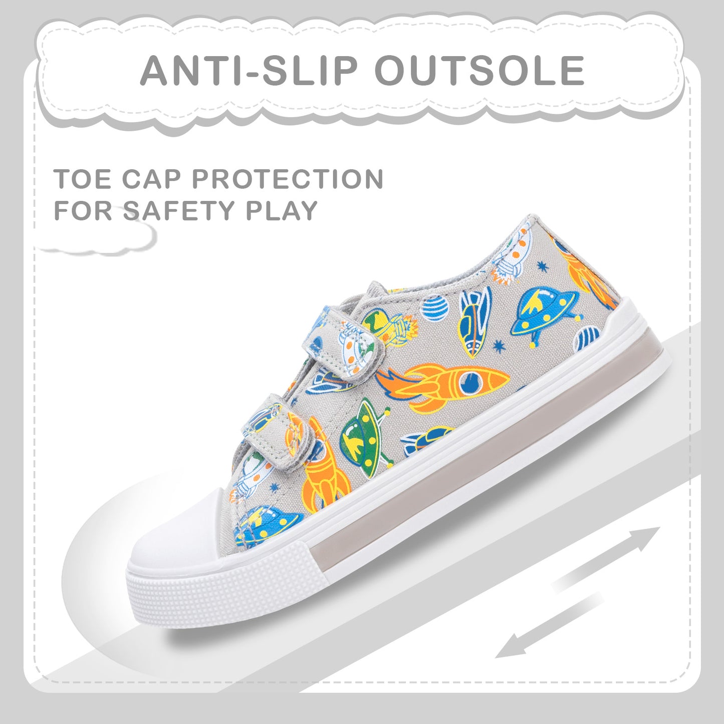 boys girls sneakers gray rocket ufo light up canvas shoes