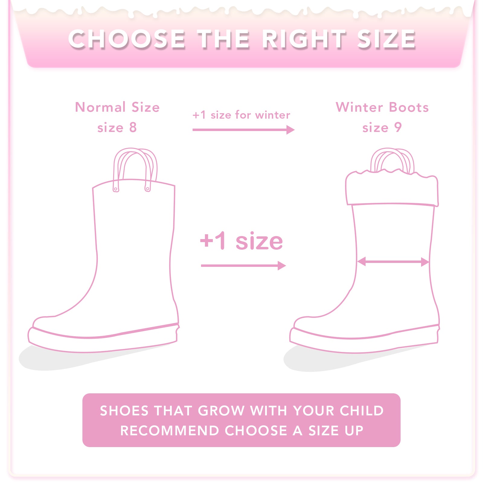 Light Up Pink Warm Rain Boots