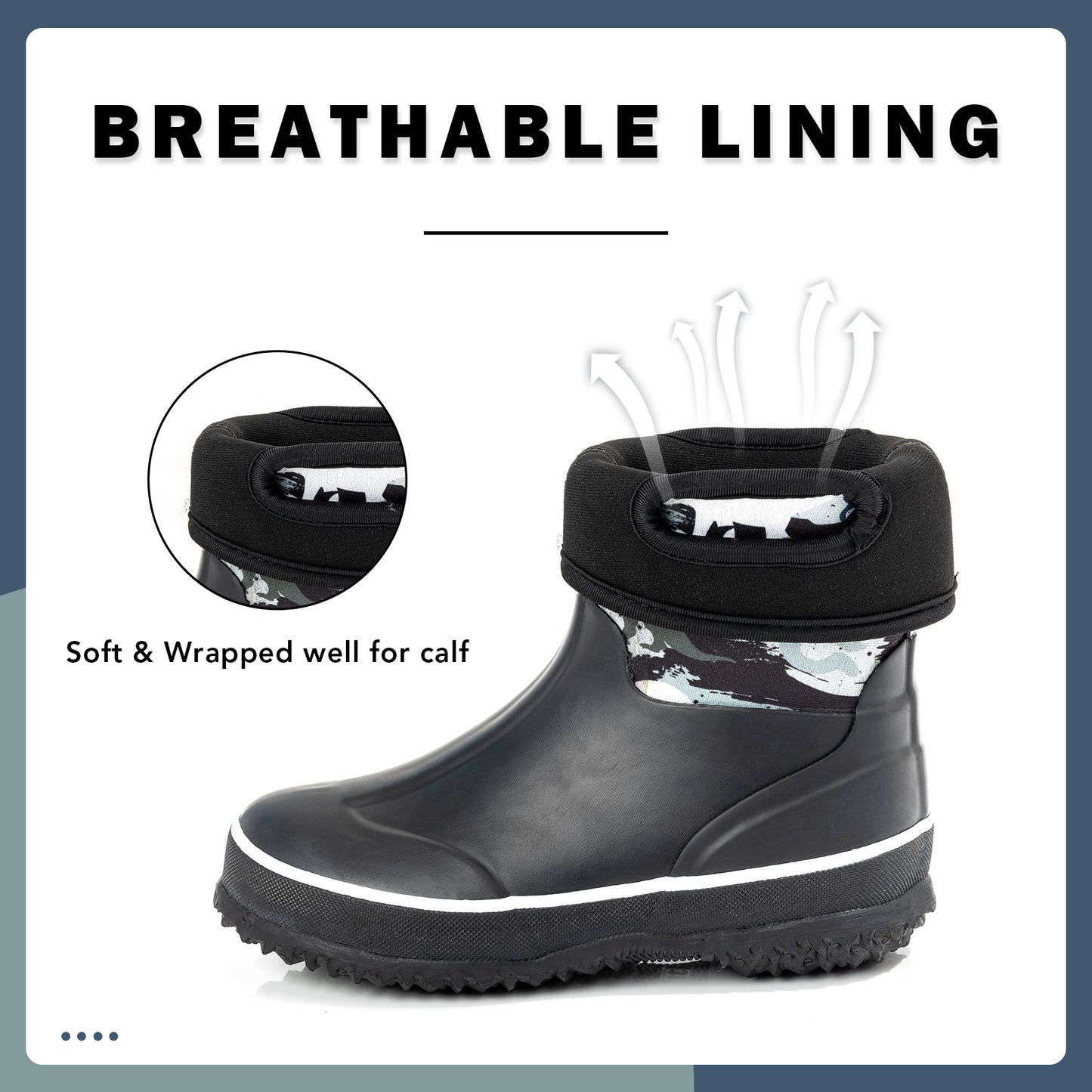 black white dinosaur mud boots