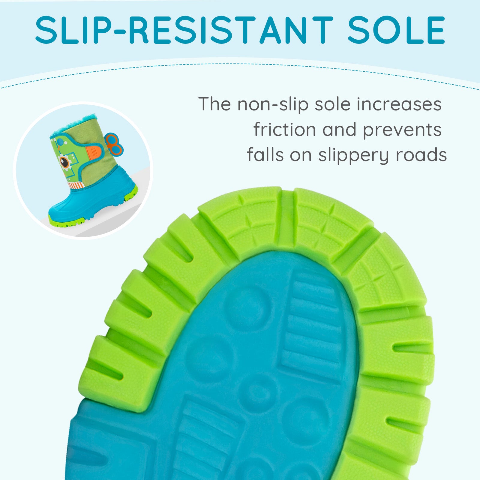 Toddler Boy Robot Winter Snow Boots - FUNCOO