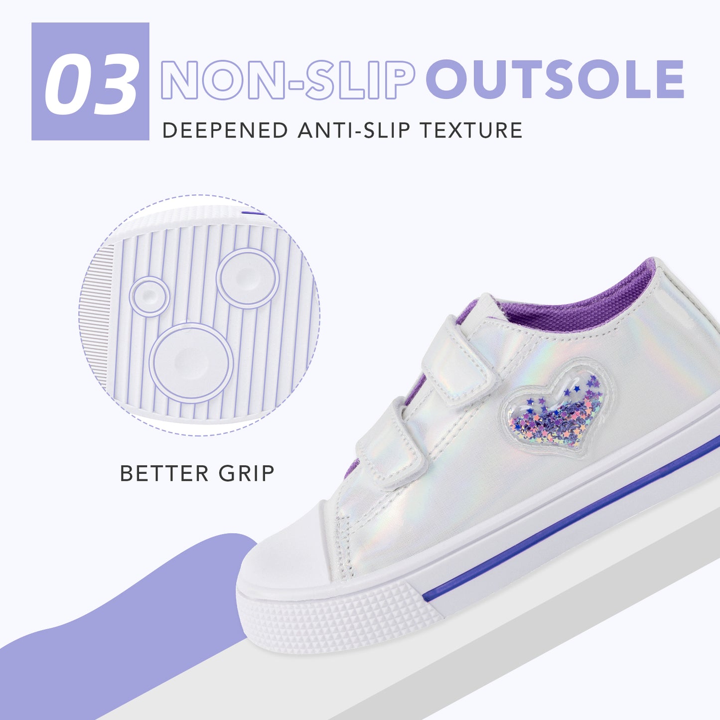 boys girls sneakers laser purple heart dinosaur canvas shoes for toddler kids easy fasten fashion shoes