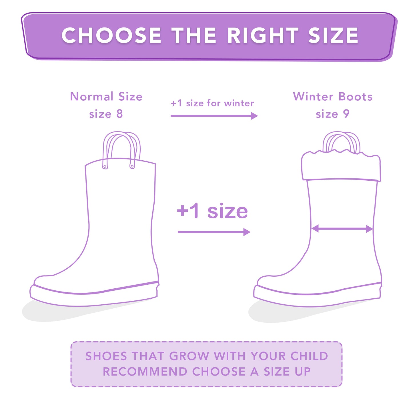 kid toddler warm rain boots purple vermicelli