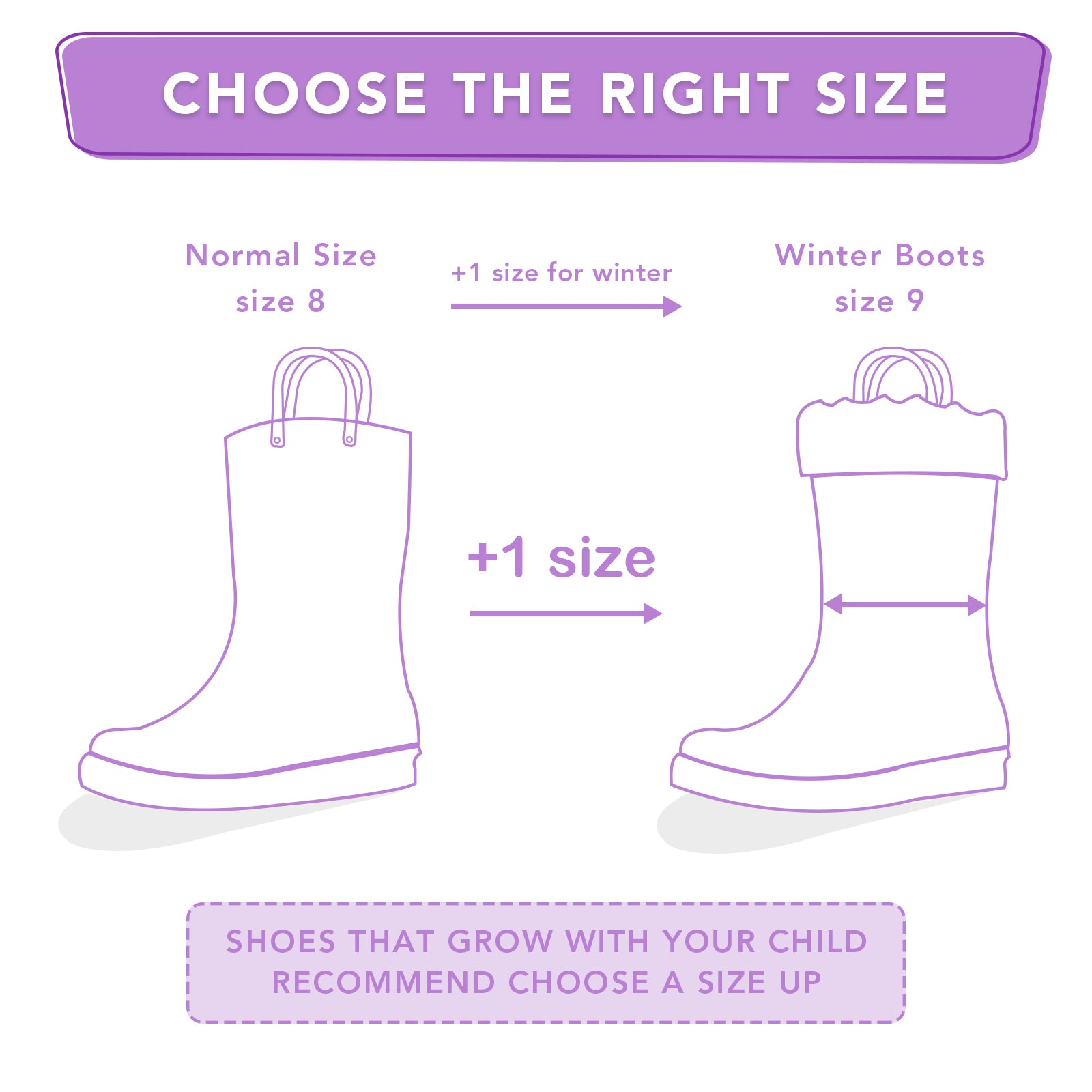 Kid Toddler Warm Rain Boots Purple Vermicelli