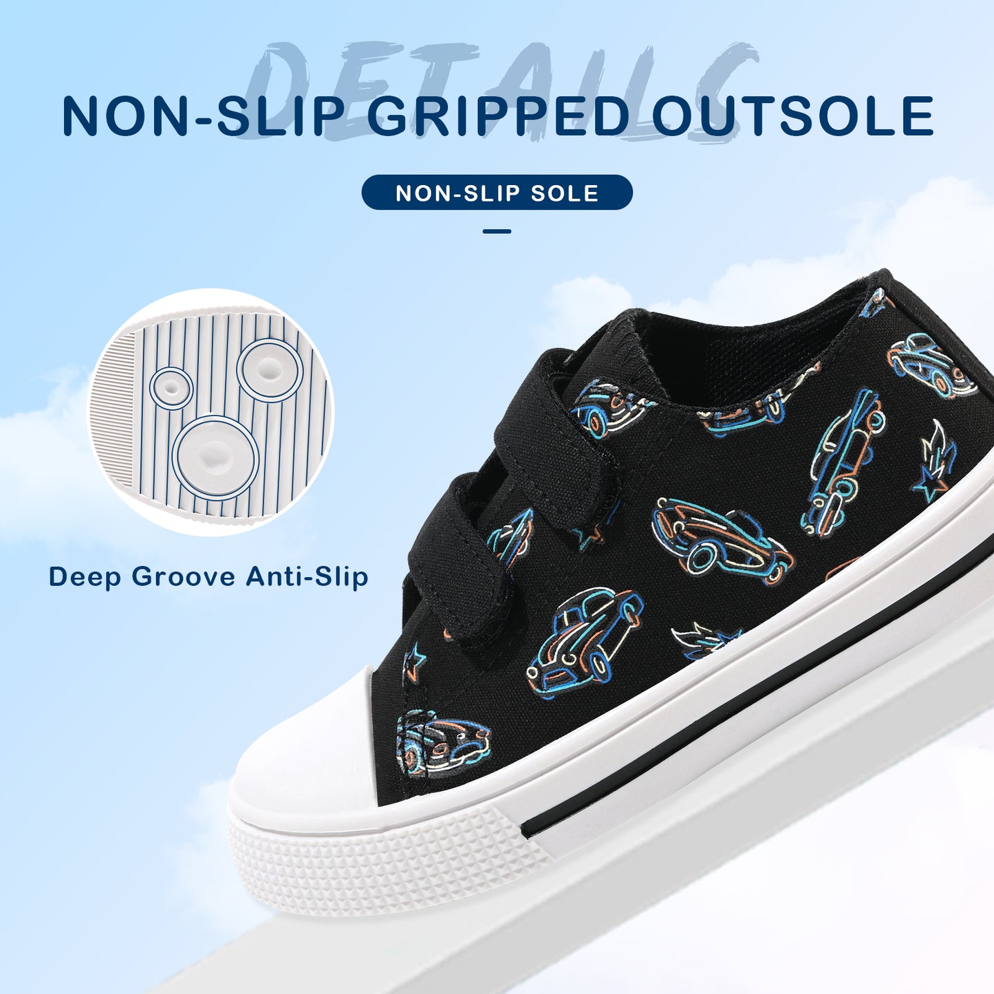 line car dual straps sneakers