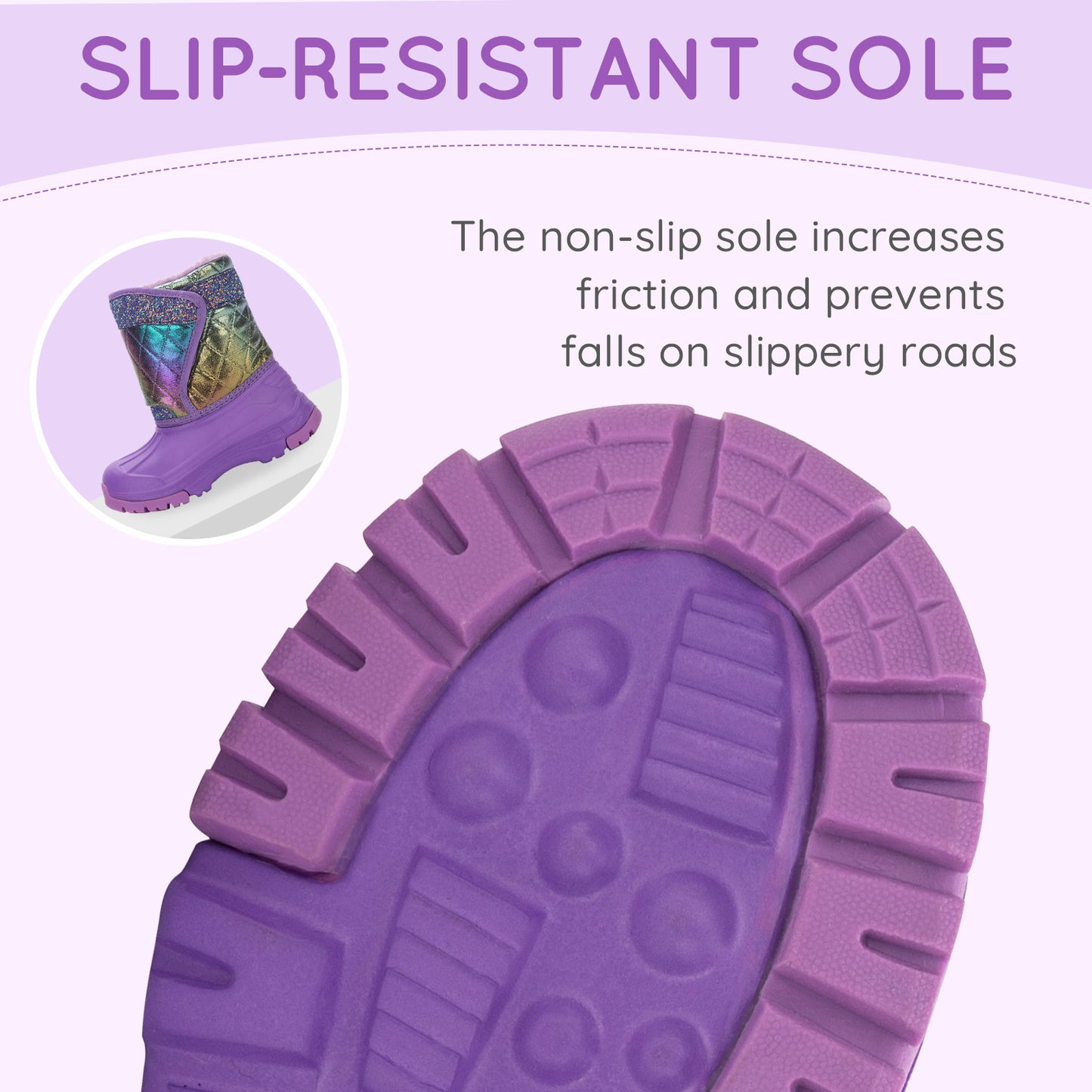 toddler girl purple winter snow boots