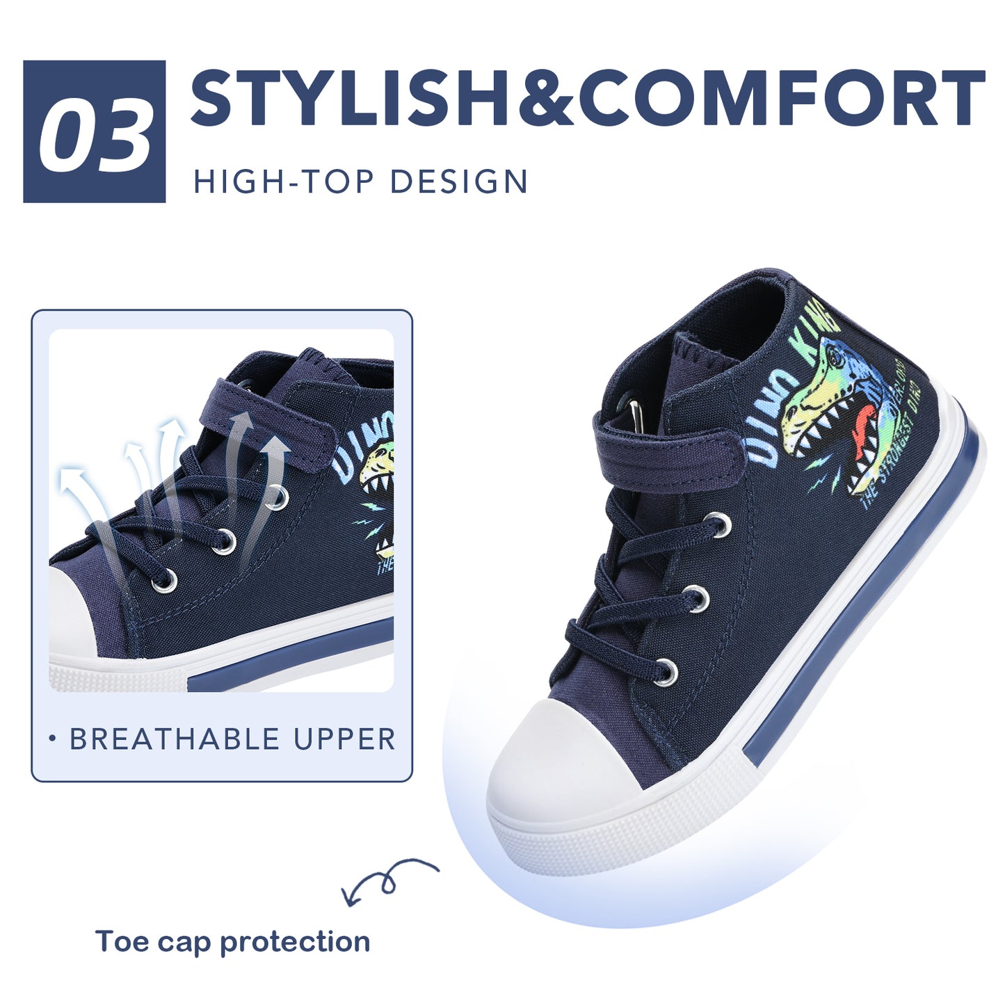 velcro tyrannosaurus rex light up high top canvas sneakers