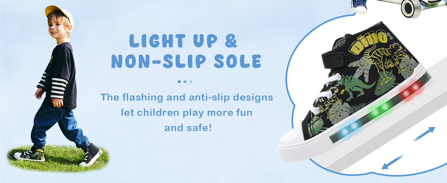High Top Light Up Kids Sneakers
