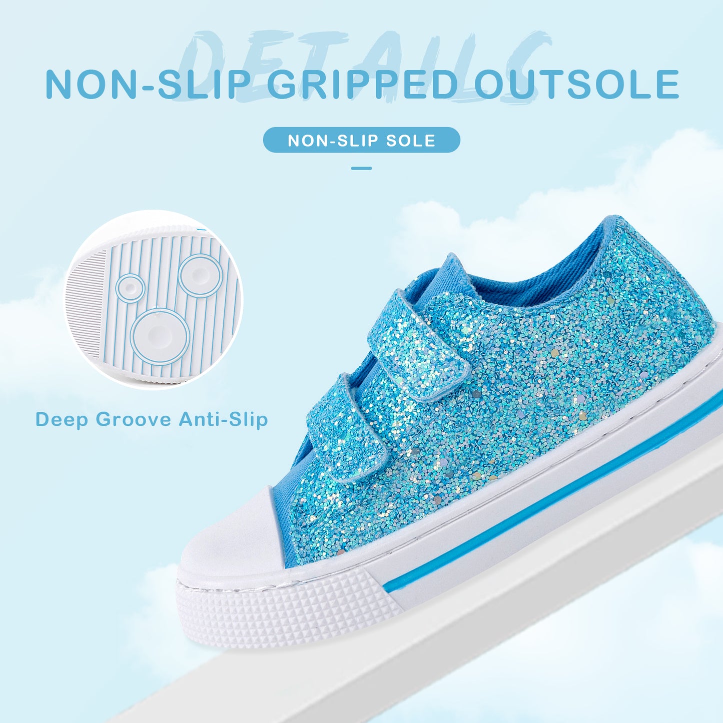 blue greet dual straps sneakers