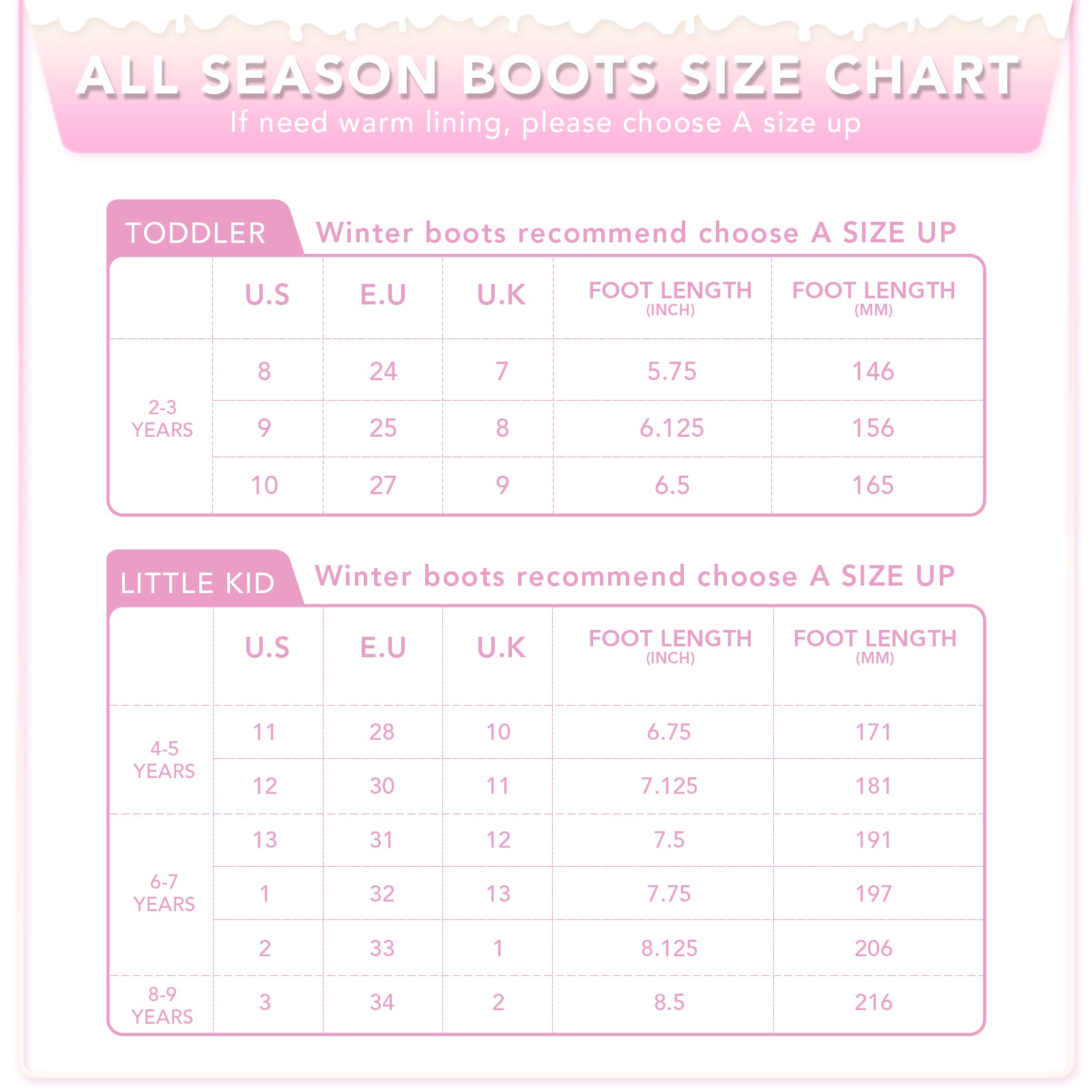 Light Up Pink Warm Rain Boots