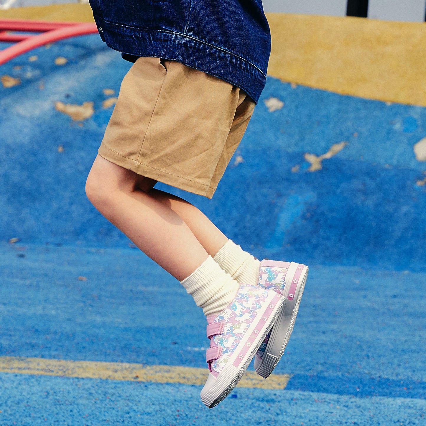 light up pink and purple unicorn dual straps sneakers